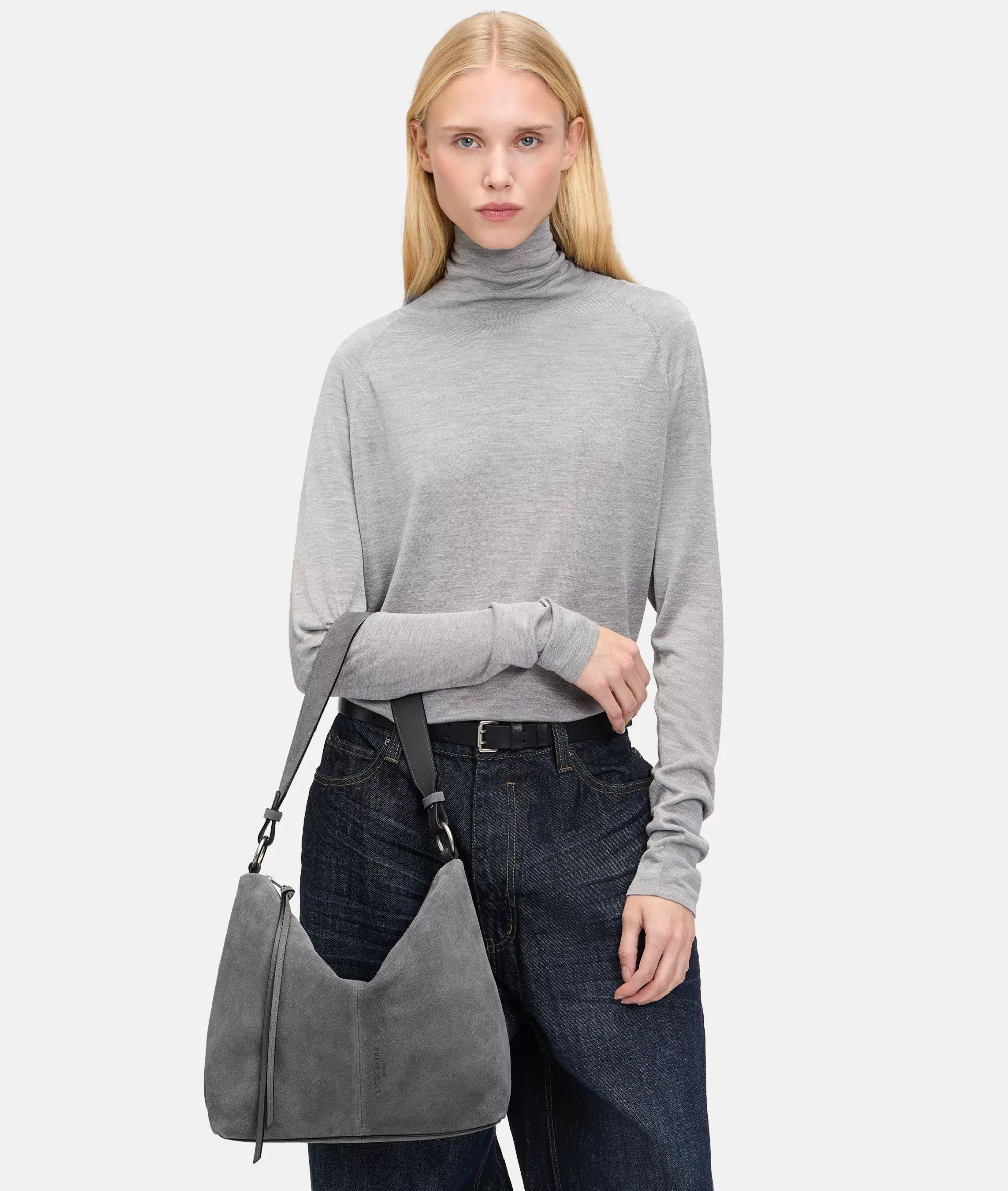 LIEBESKIND BERLIN  Schultertaschen<Aissa Hobo M graumeliert