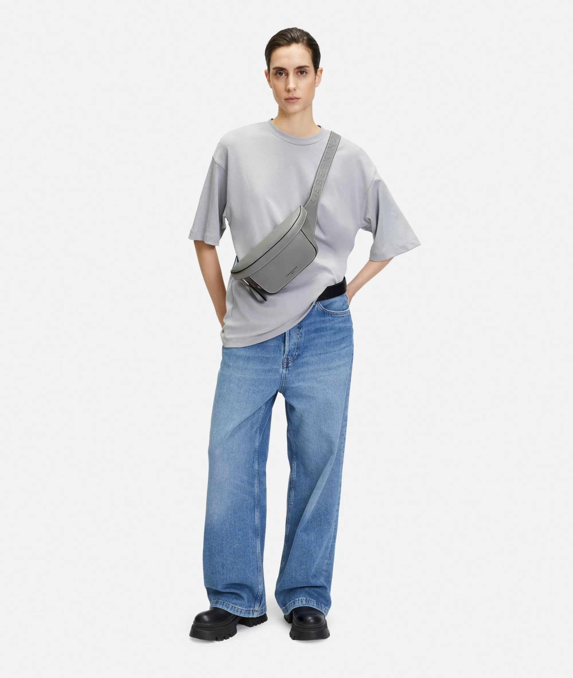 LIEBESKIND BERLIN  Ledertaschen | Gürteltaschen<Alessa Belt Bag M taubengrau