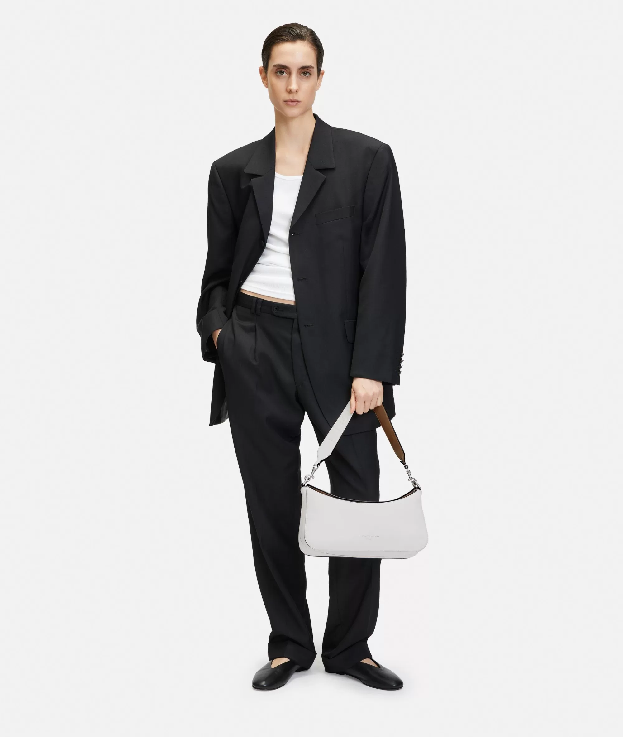 LIEBESKIND BERLIN  Ledertaschen | Schultertaschen<Alessa Hobo M weiß