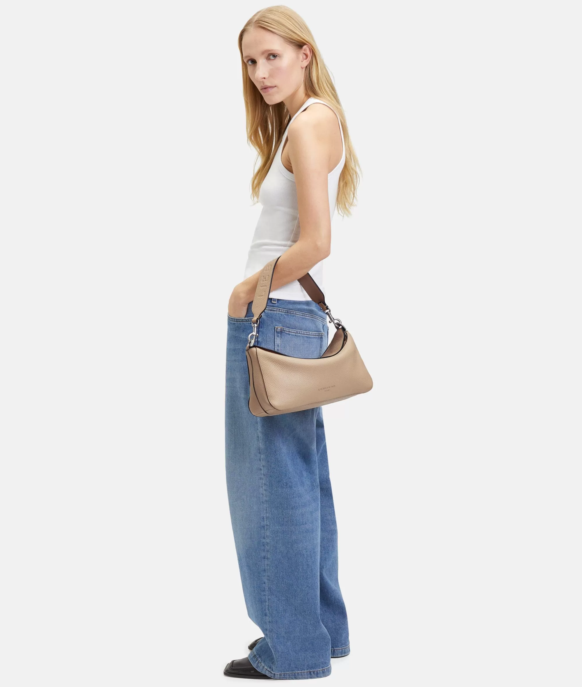 LIEBESKIND BERLIN  Ledertaschen | Schultertaschen<Alessa Shoulder-Bag S sandstein