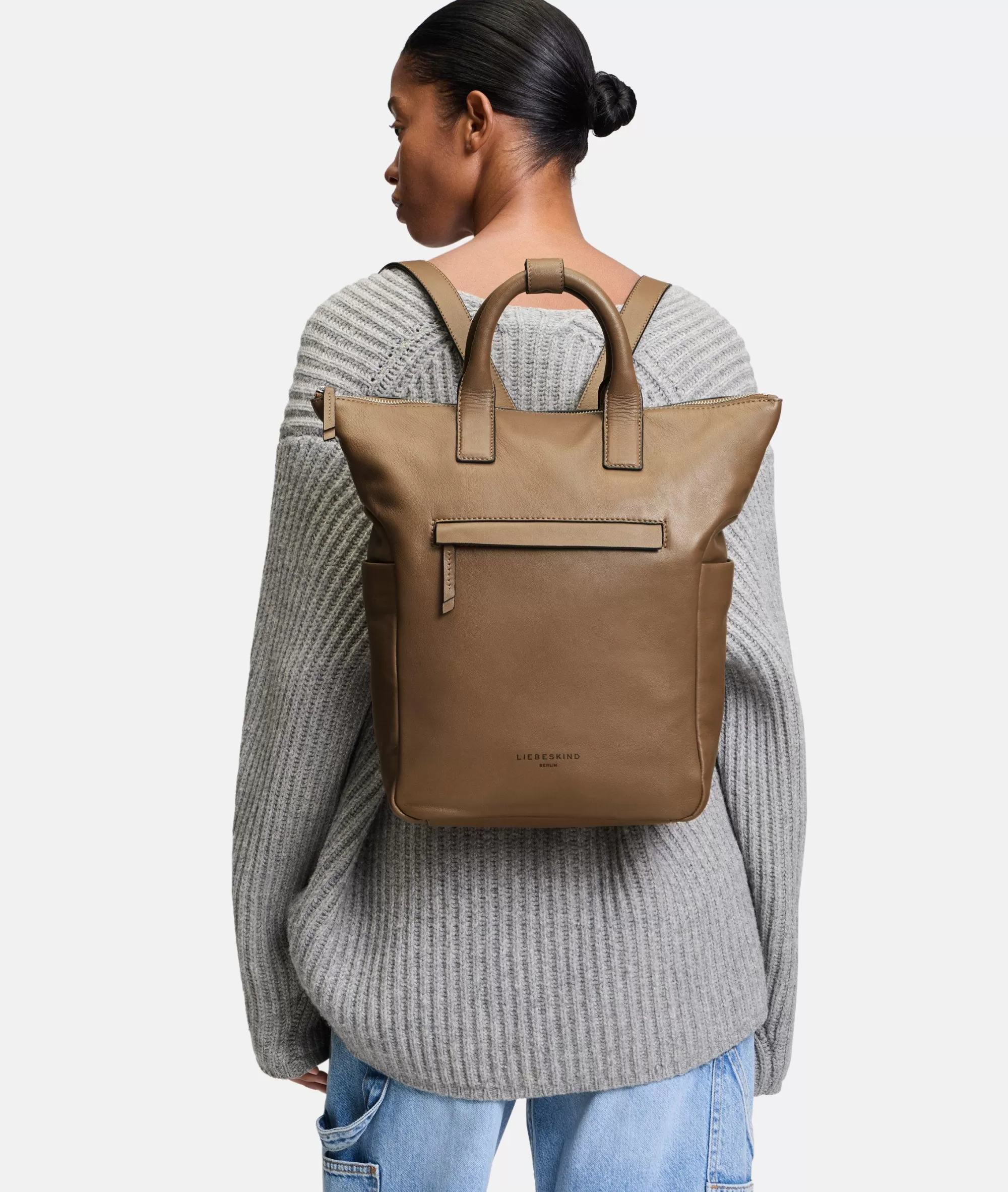 LIEBESKIND BERLIN  Ledertaschen | Rucksäcke<Annie Backpack L sandstein