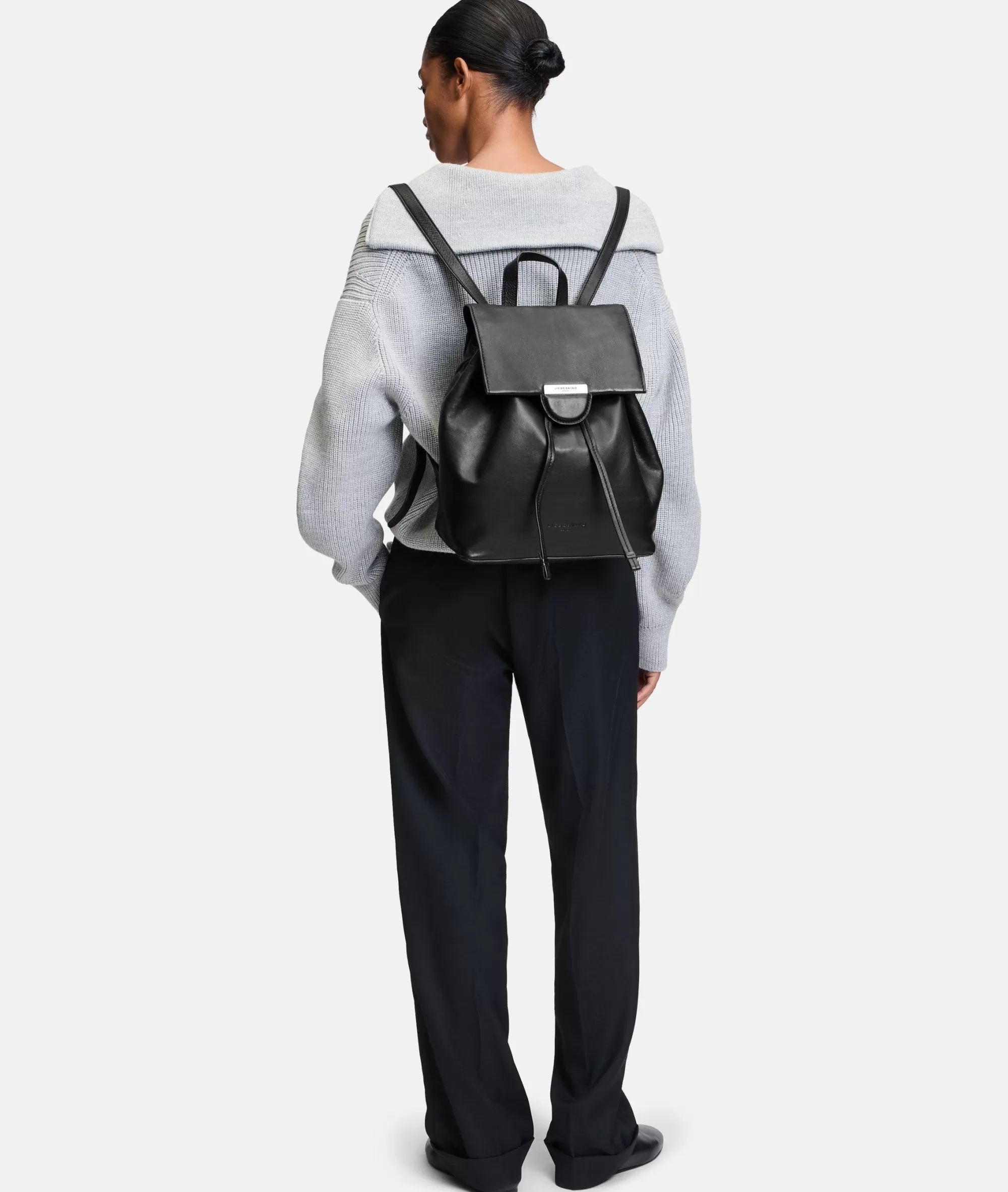 LIEBESKIND BERLIN  Ledertaschen | Rucksäcke<Brigid Backpack M schwarz