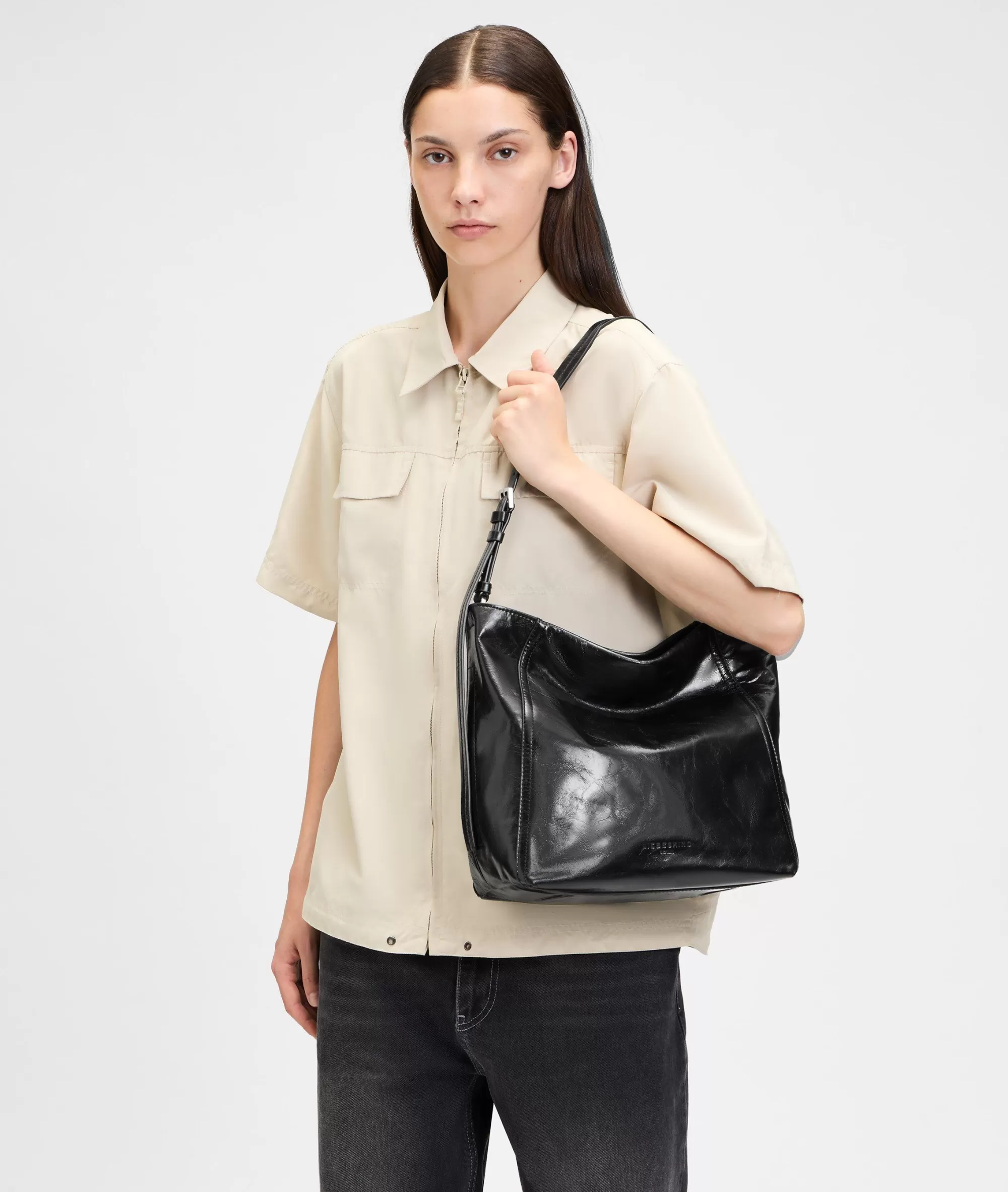 LIEBESKIND BERLIN  Business Bags | Ledertaschen<Chudy Hobo M schwarz