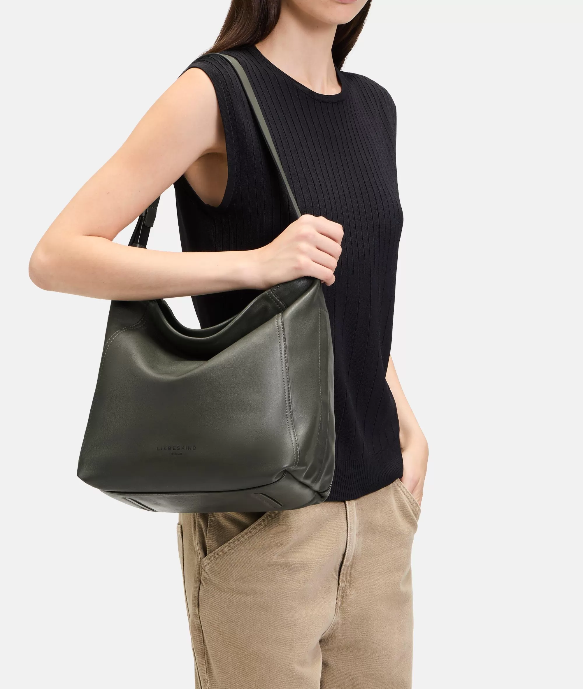 LIEBESKIND BERLIN  Bestseller | Business Bags<Chudy Hobo M olivgrün