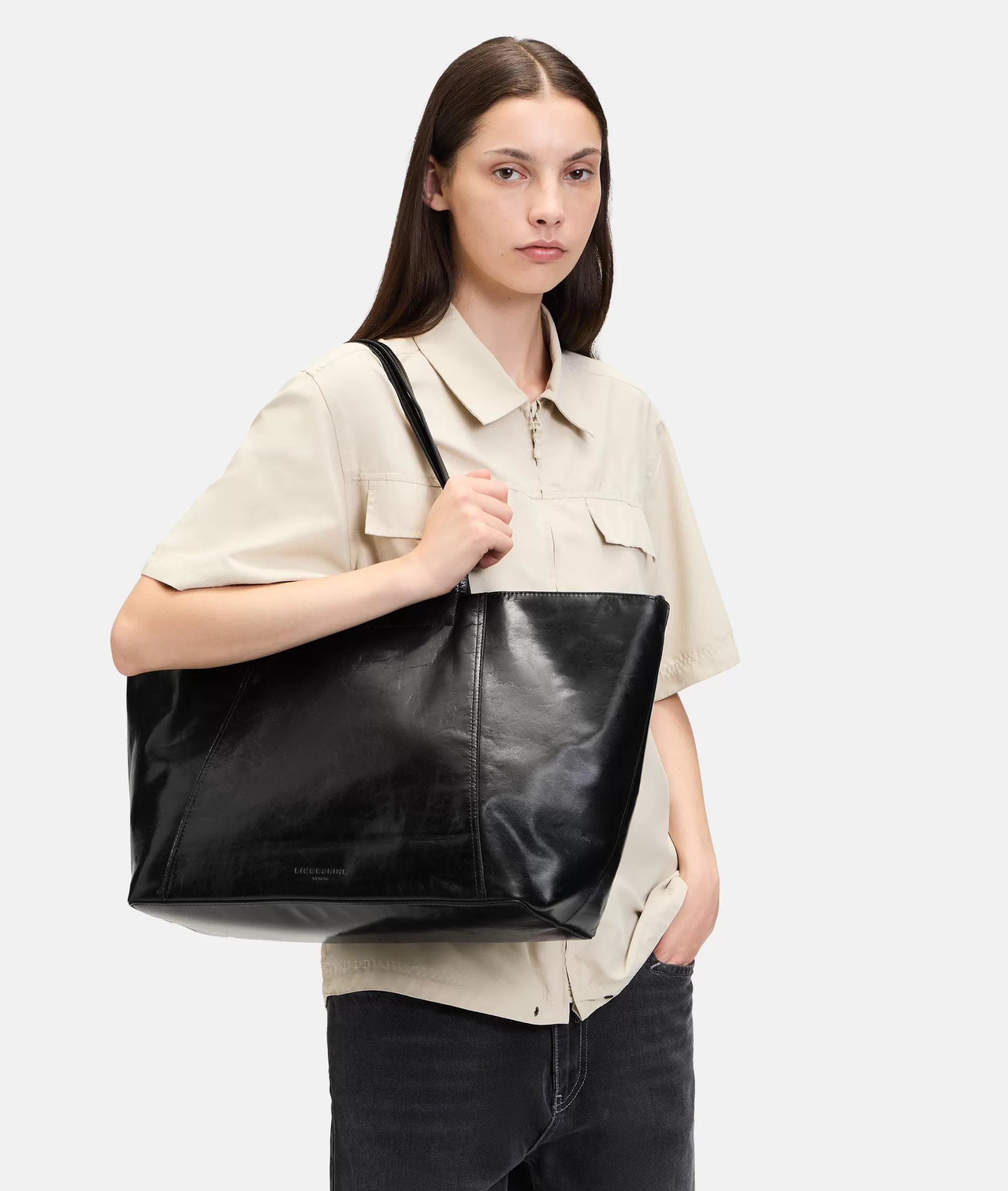 LIEBESKIND BERLIN  Business Bags | Ledertaschen<Chudy Shopper L schwarz