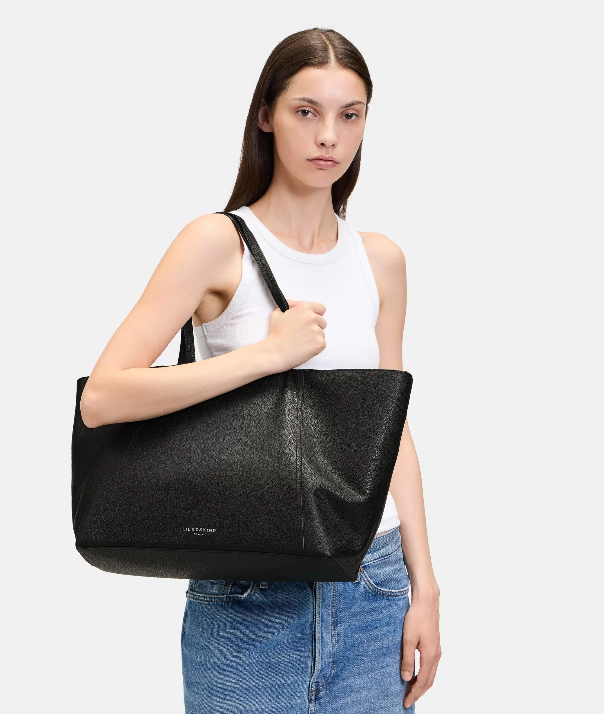 LIEBESKIND BERLIN  Ledertaschen | Shopper<Chudy Shopper L schwarz