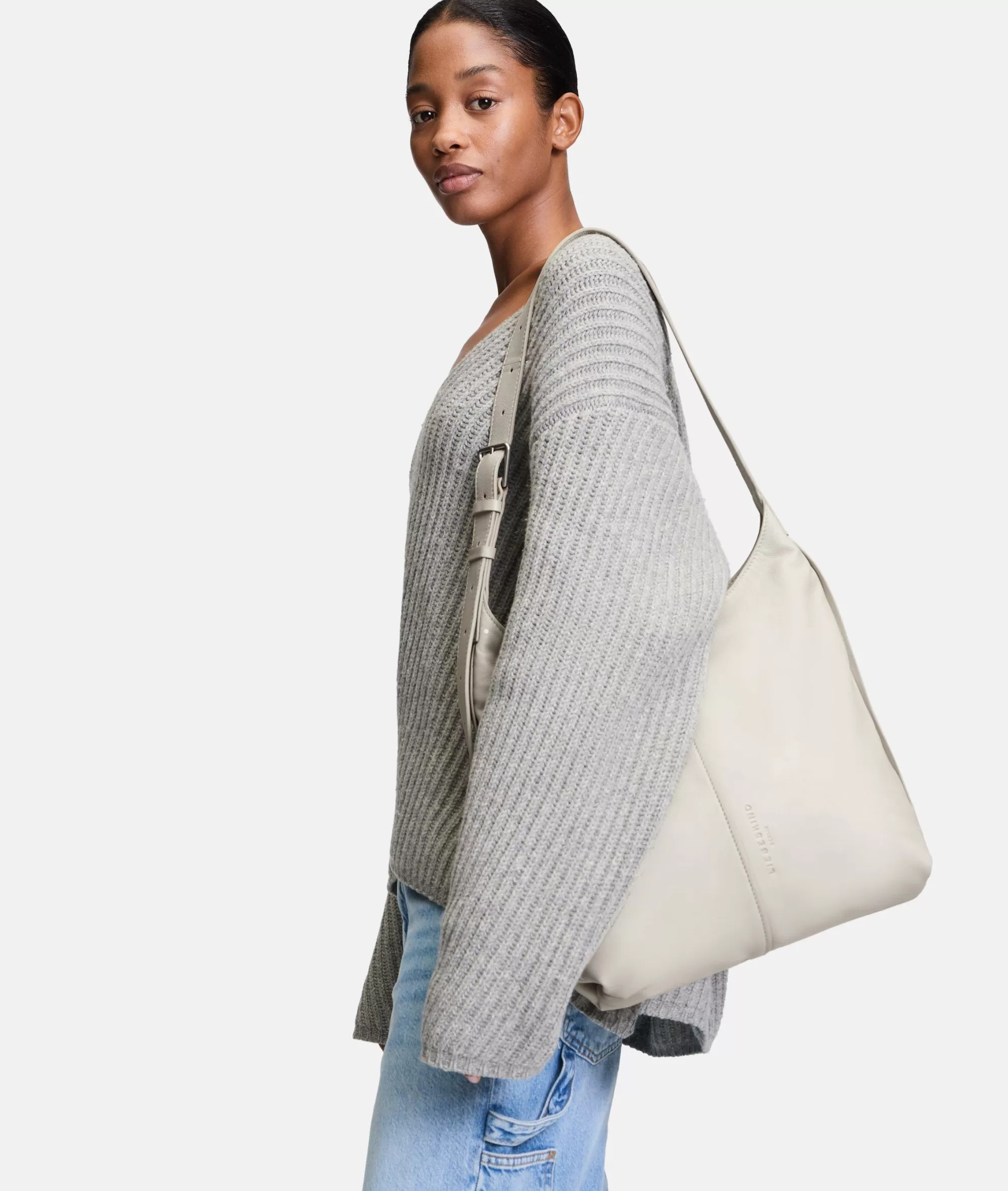 LIEBESKIND BERLIN  Ledertaschen | Schultertaschen<Demi Crossbody M creme