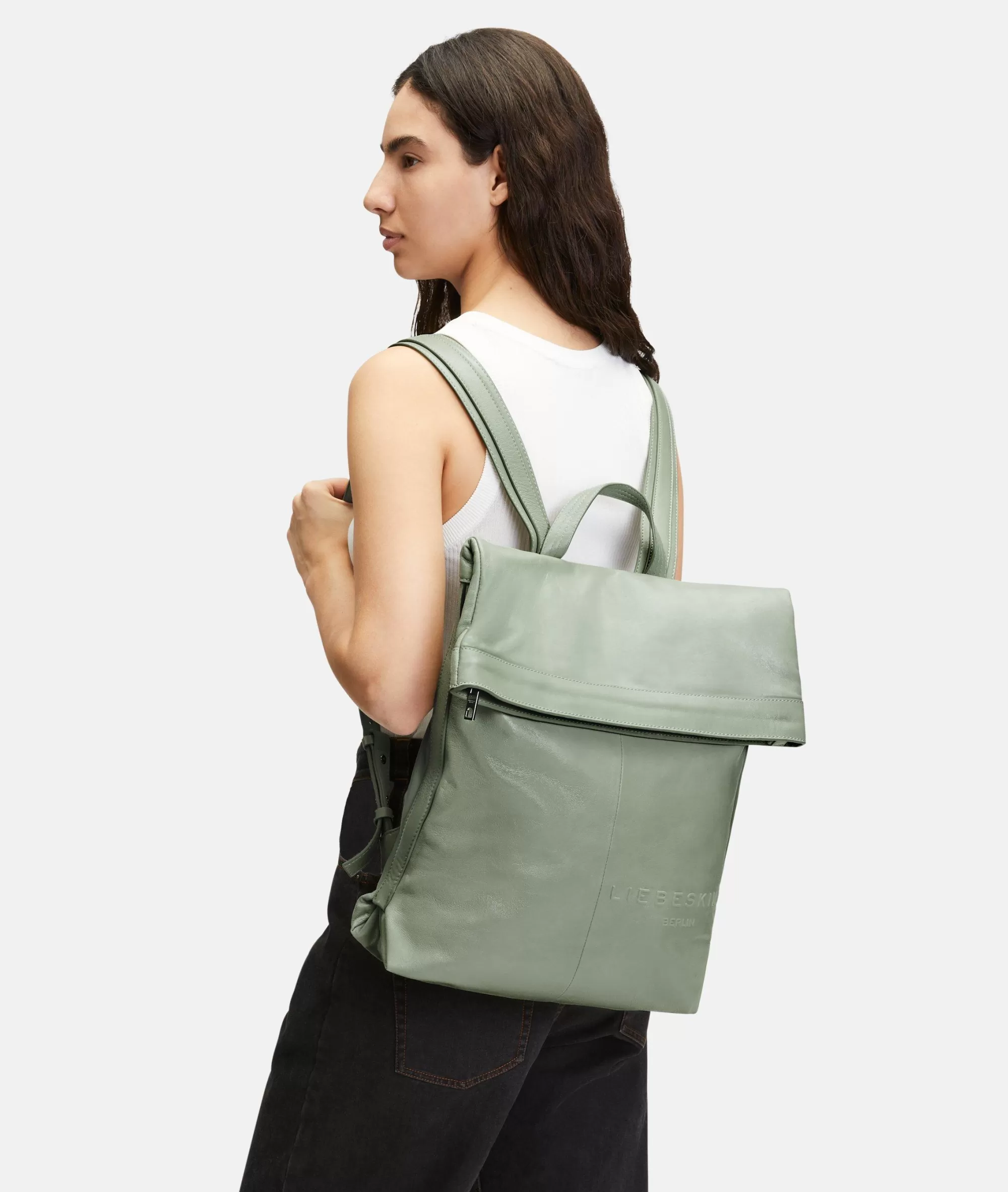 LIEBESKIND BERLIN  Ledertaschen | Rucksäcke<Elvira Backpack salbeigrün