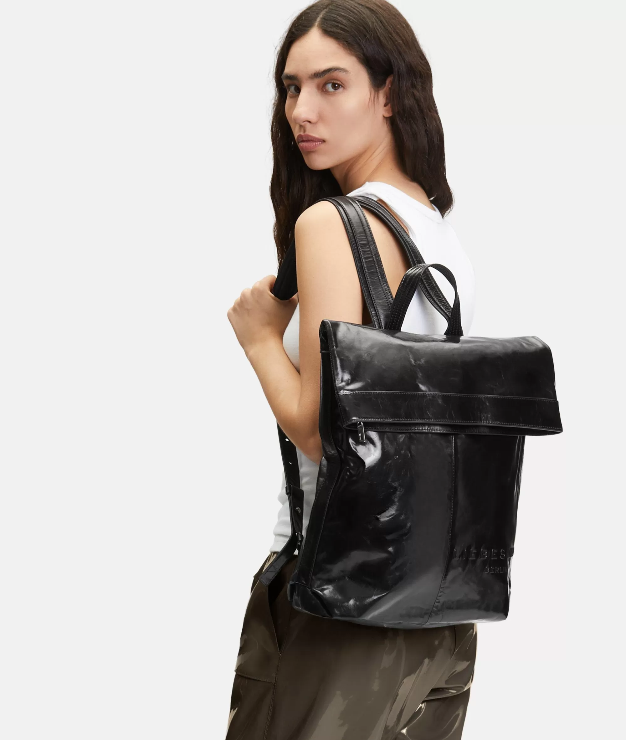 LIEBESKIND BERLIN  Ledertaschen | Rucksäcke<Elvira Backpack schwarz