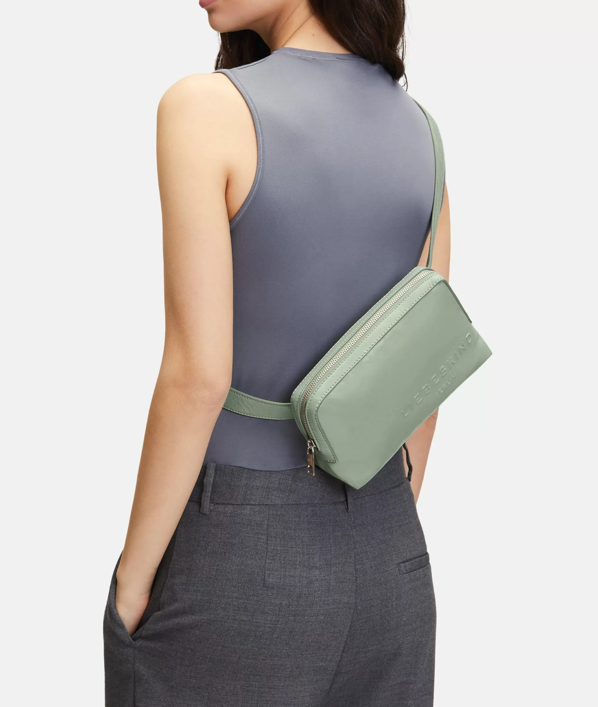 LIEBESKIND BERLIN  Ledertaschen | Gürteltaschen<Elvira Belt-Bag M salbeigrün