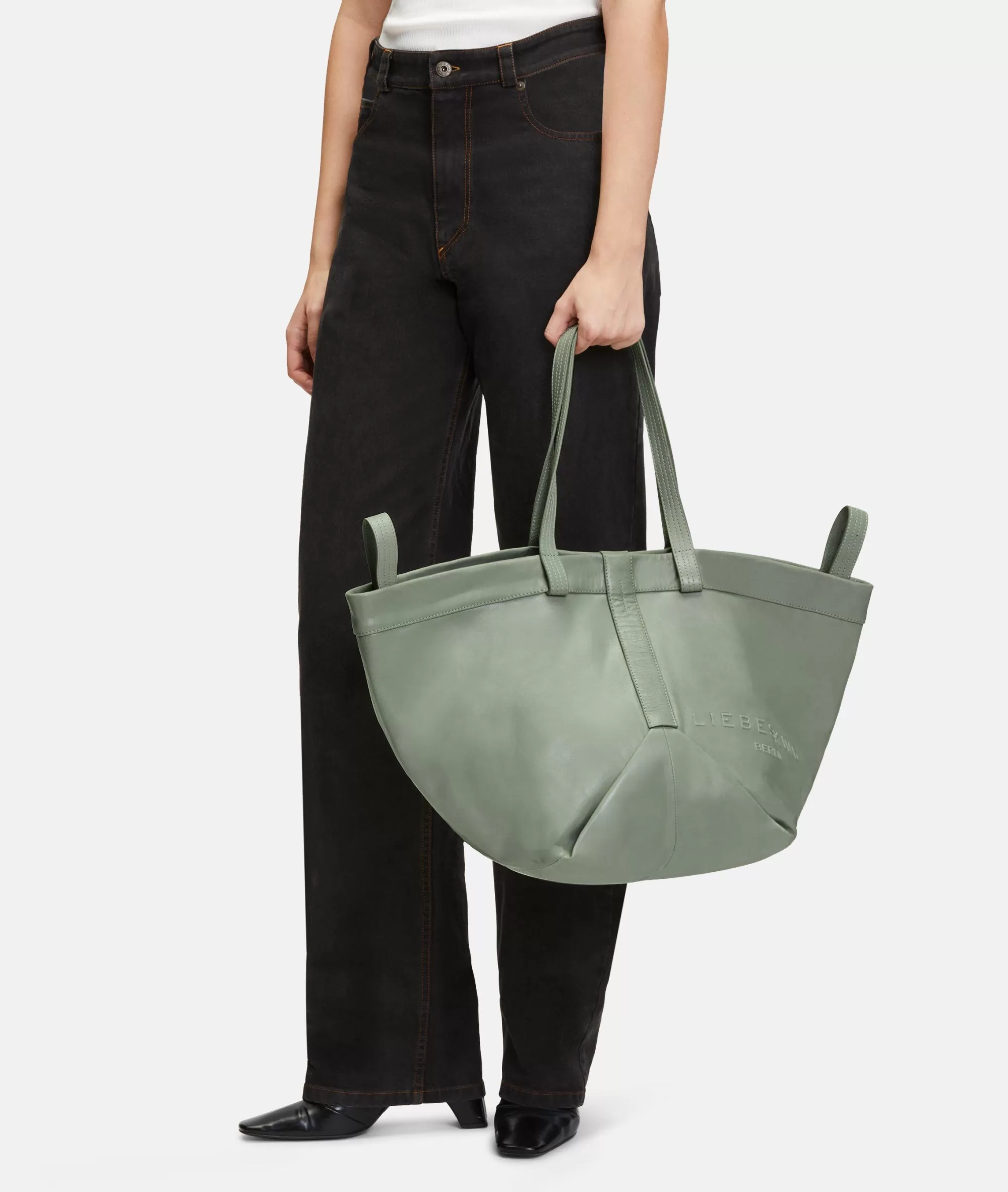 LIEBESKIND BERLIN  Ledertaschen | Shopper<Elvira Shopper L salbeigrün