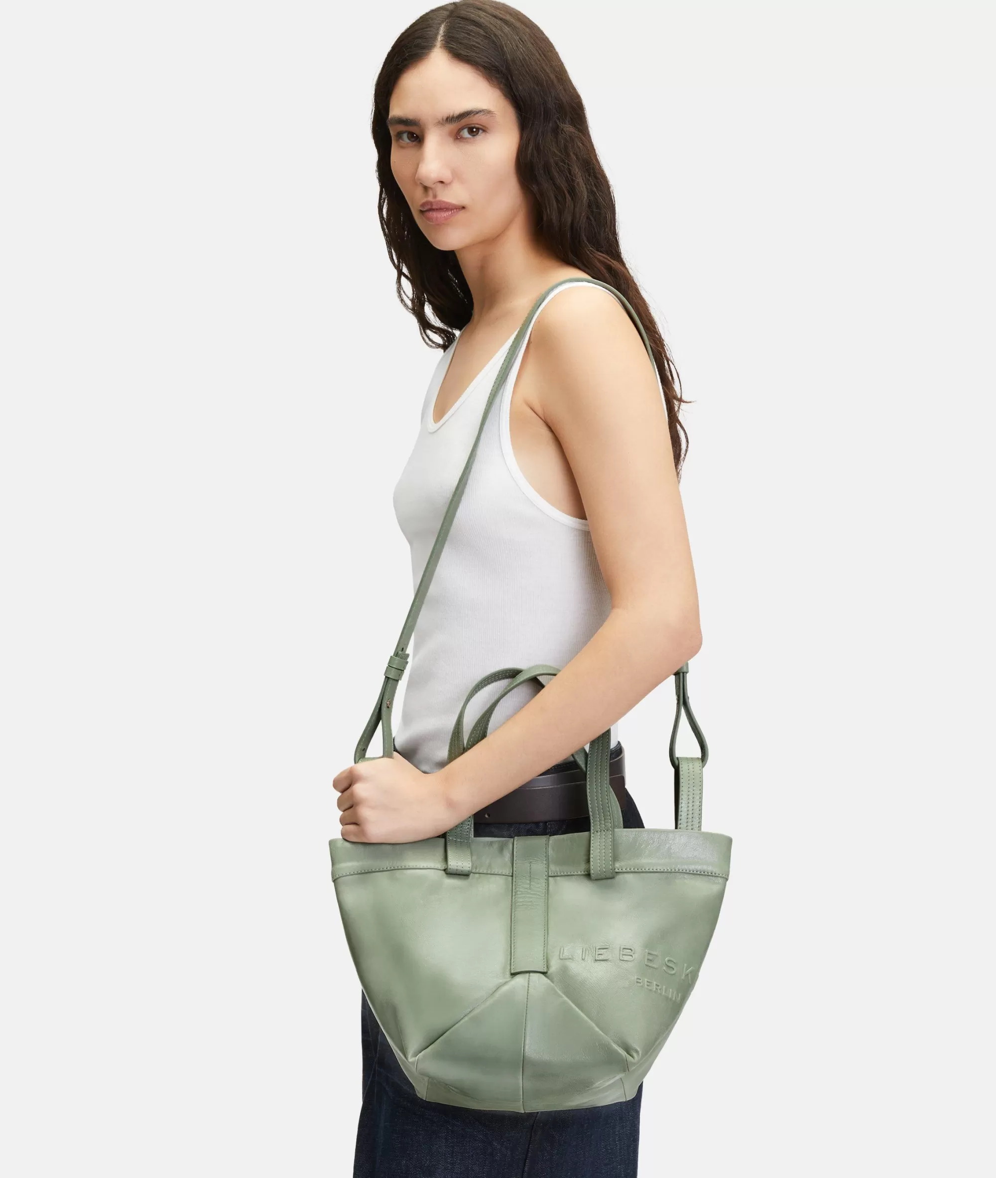 LIEBESKIND BERLIN  Ledertaschen | Shopper<Elvira Shopper S salbeigrün