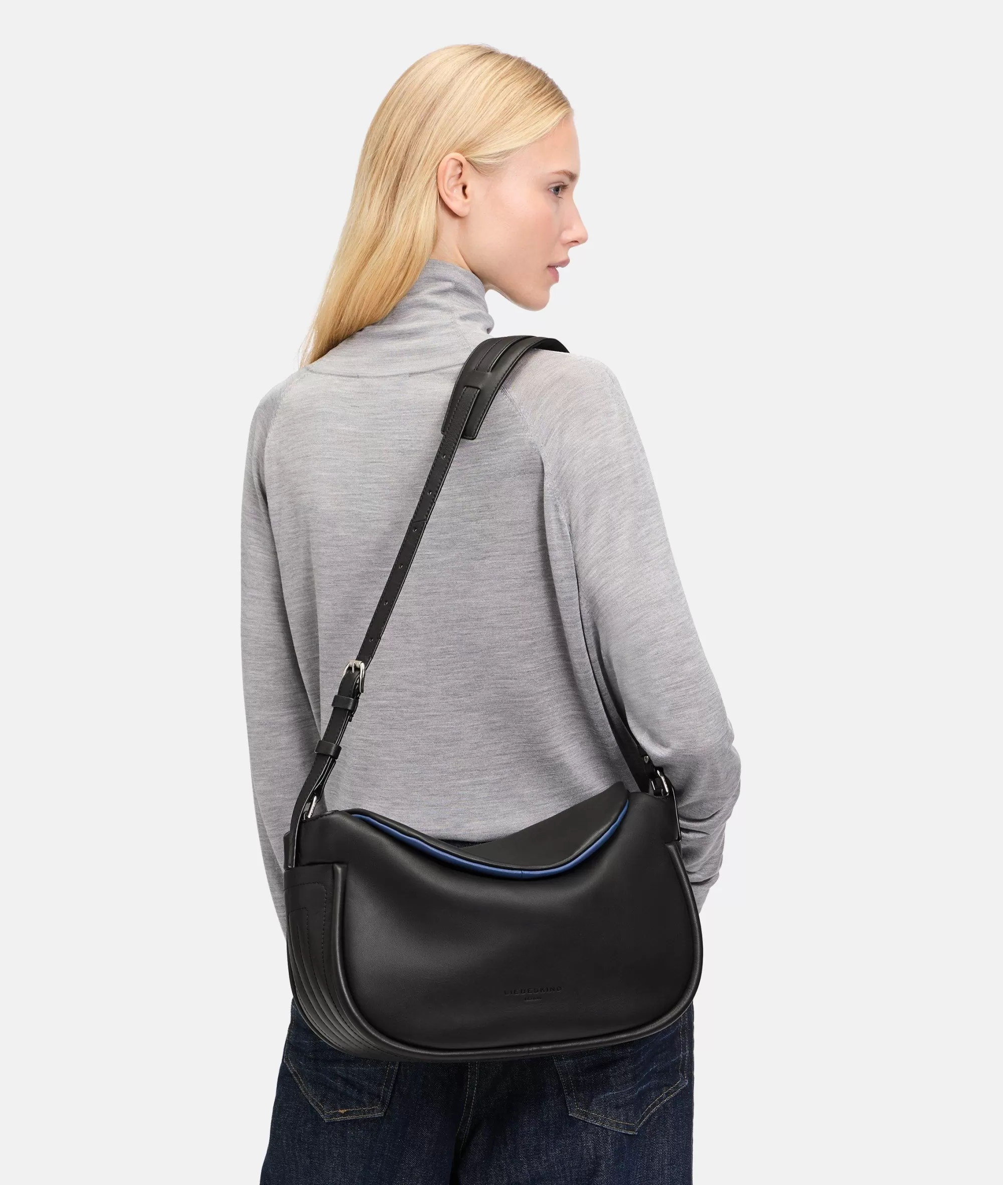 LIEBESKIND BERLIN  Ledertaschen | Schultertaschen<Fab Hobo L schwarz