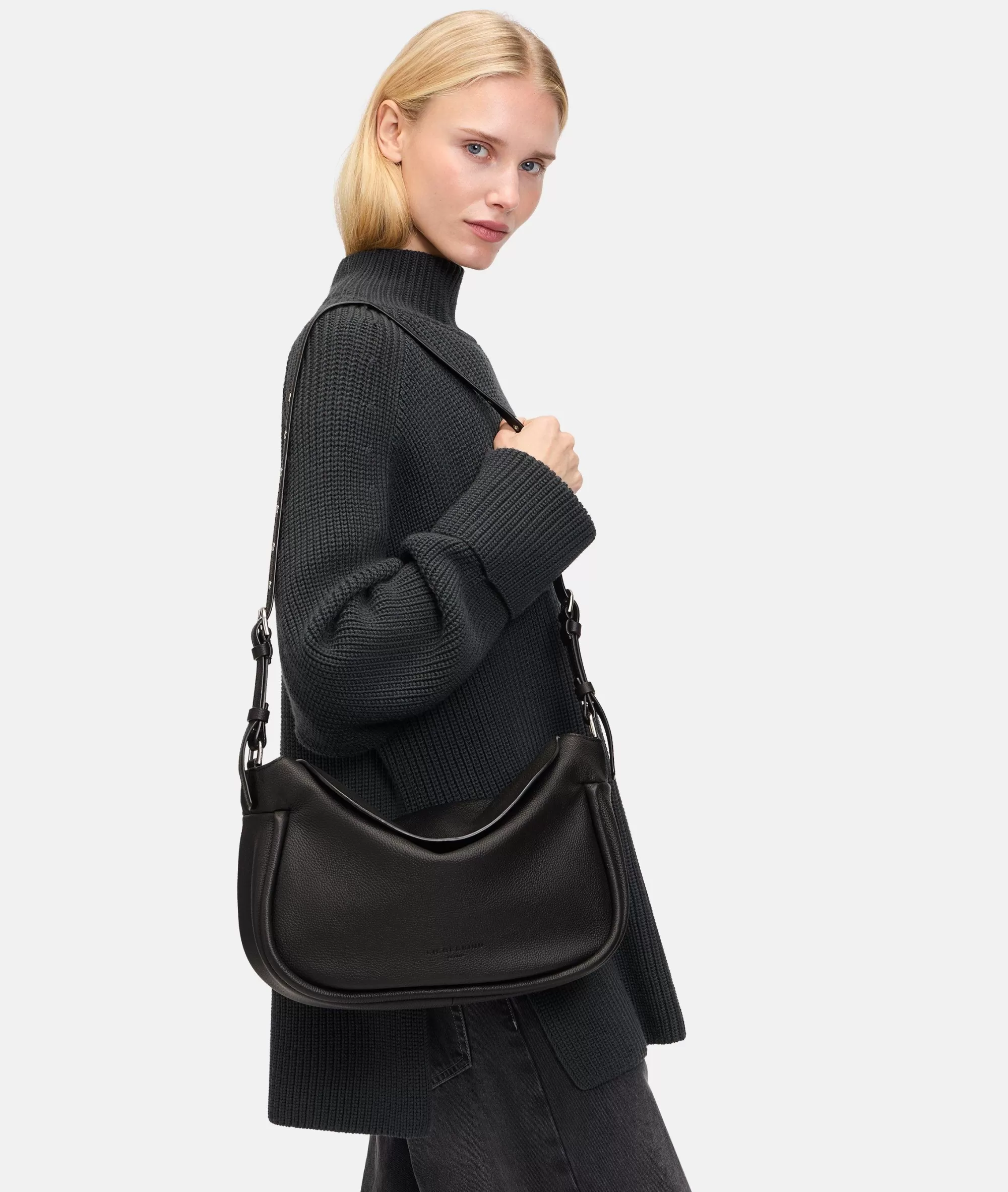 LIEBESKIND BERLIN  Ledertaschen | Schultertaschen<Fab Hobo L schwarz