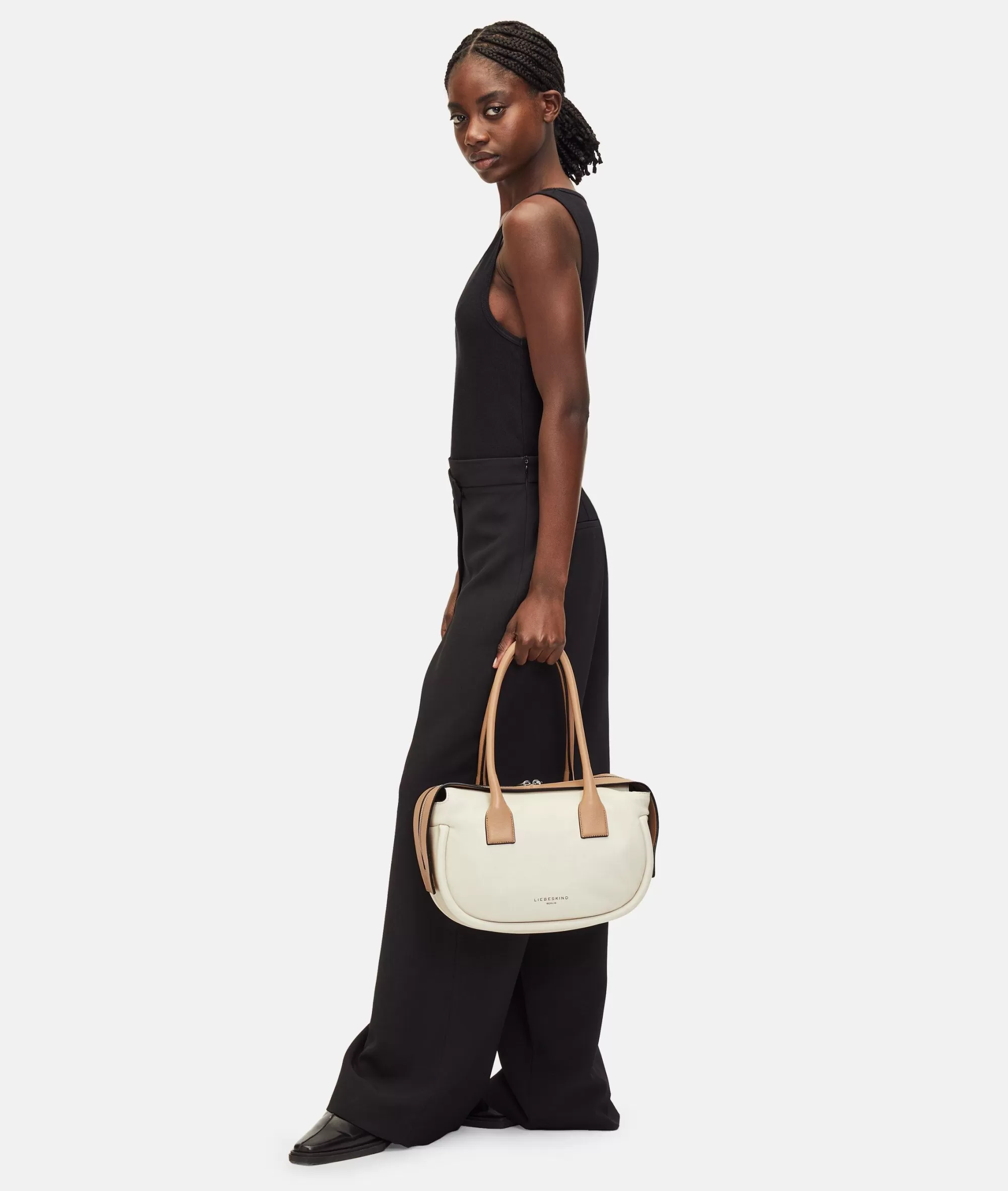 LIEBESKIND BERLIN  Ledertaschen | Schultertaschen<Fab Satchel M weiß