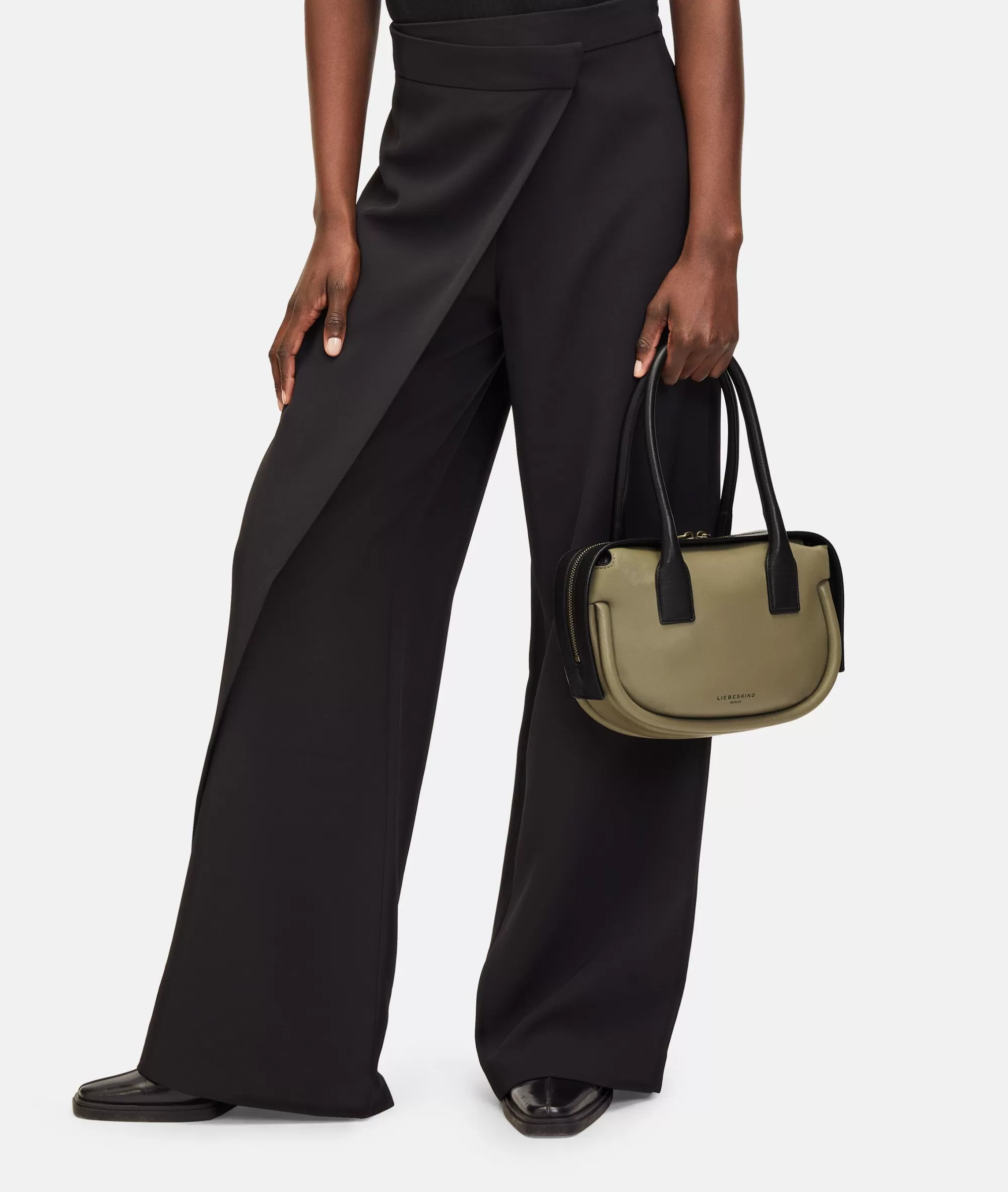 LIEBESKIND BERLIN  Ledertaschen | Schultertaschen<Fab Satchel S olivgrün