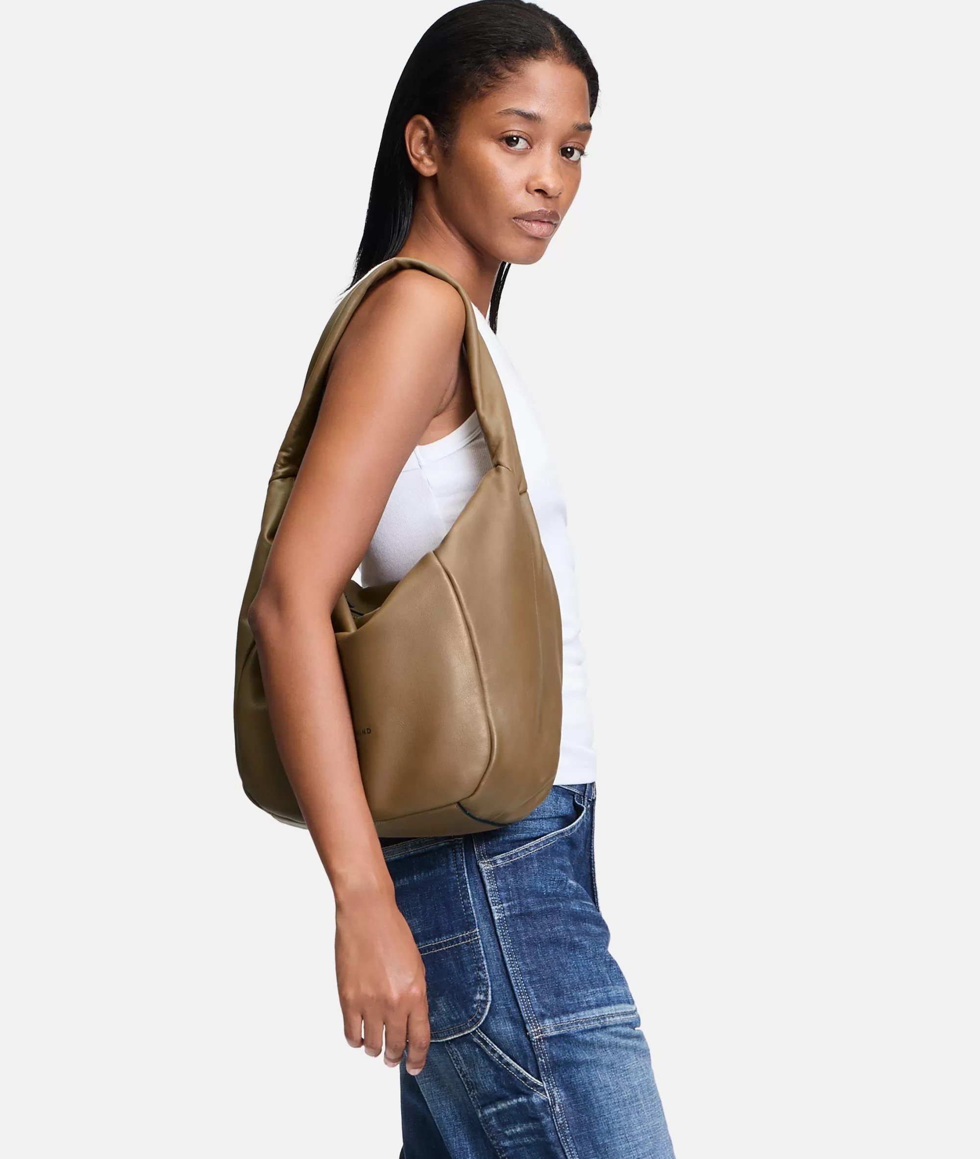 LIEBESKIND BERLIN  Ledertaschen | Schultertaschen<Farrah Hobo M sandstein