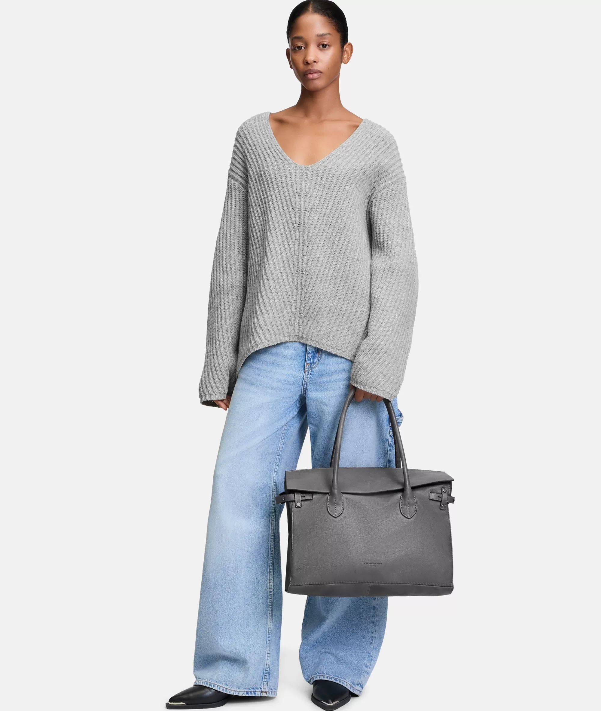 LIEBESKIND BERLIN  Business Bags | Ledertaschen<Gloria Satchel L grau