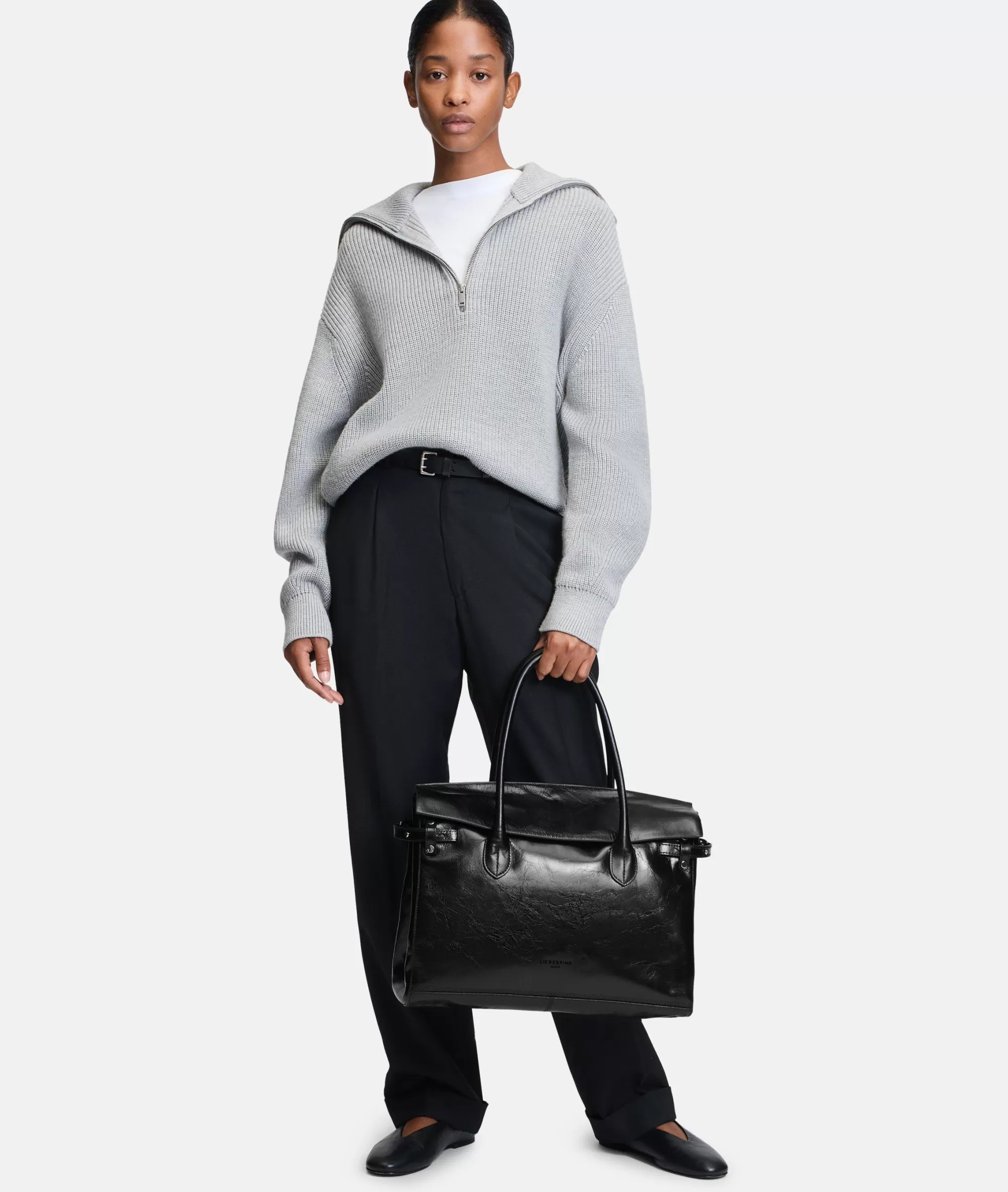 LIEBESKIND BERLIN  Business Bags | Ledertaschen<Gloria Satchel L schwarz