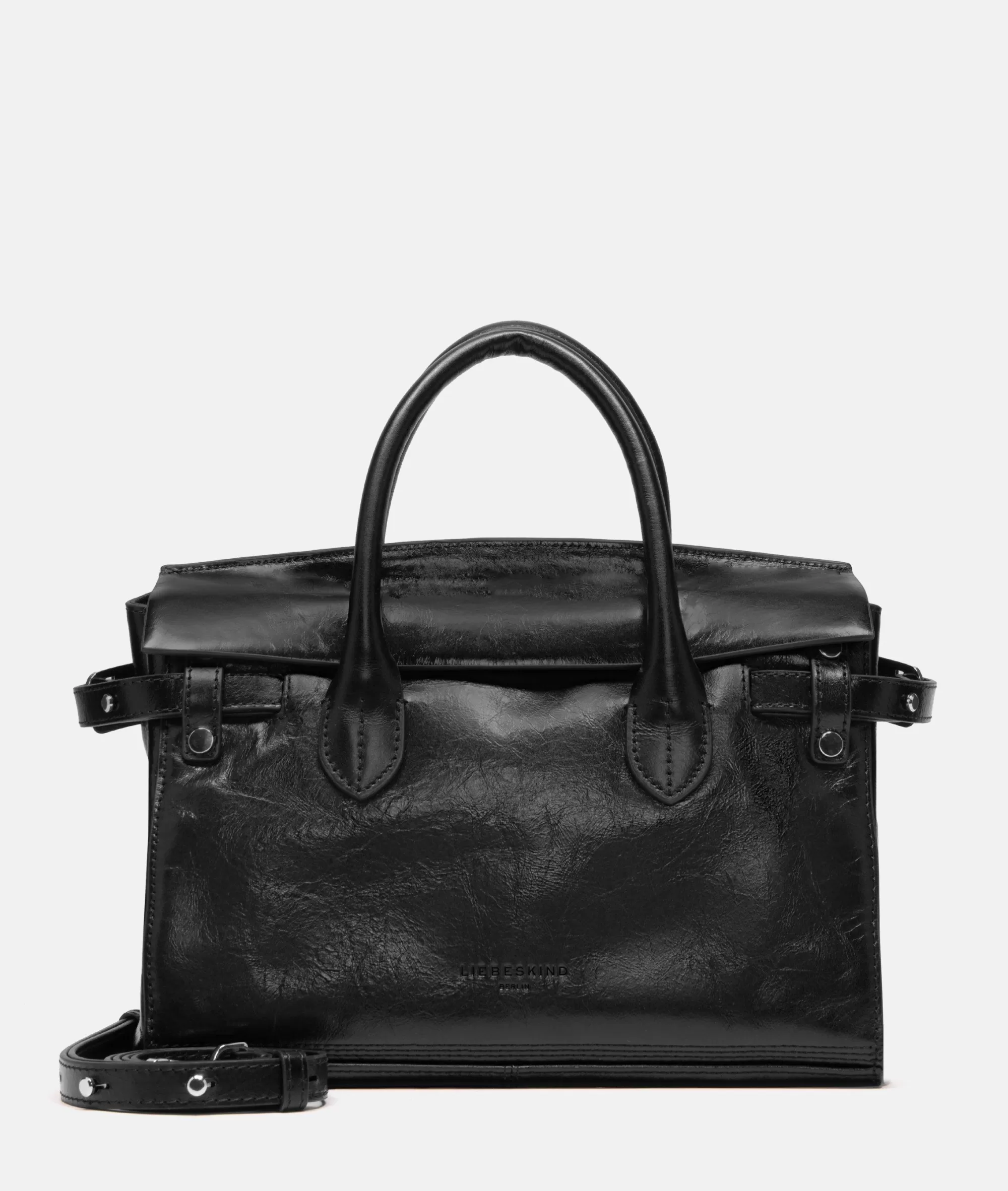 LIEBESKIND BERLIN  Ledertaschen | Schultertaschen<Gloria Satchel M schwarz