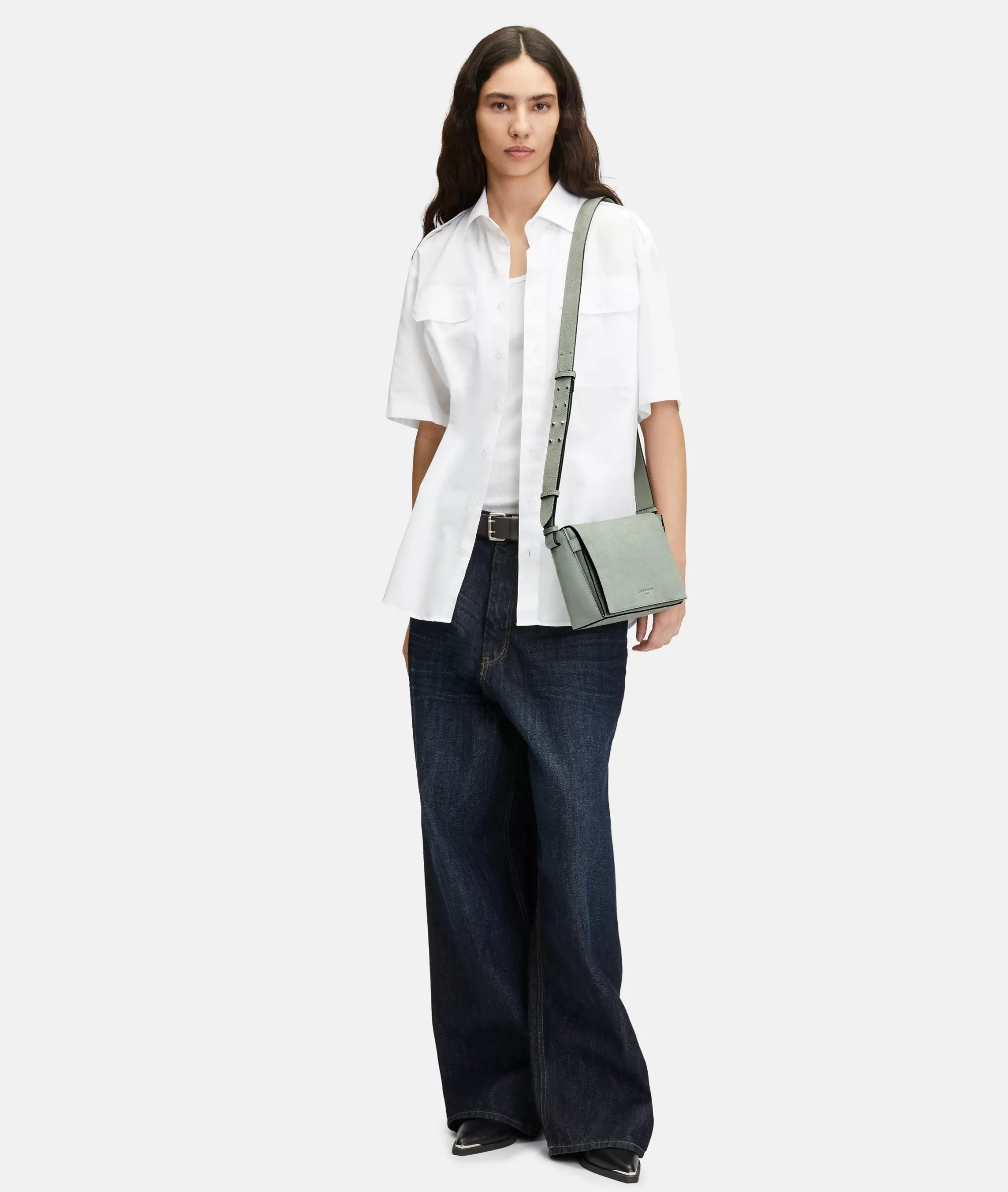 LIEBESKIND BERLIN  Ledertaschen | Umhängetaschen<Hilla Crossbody S salbeigrün