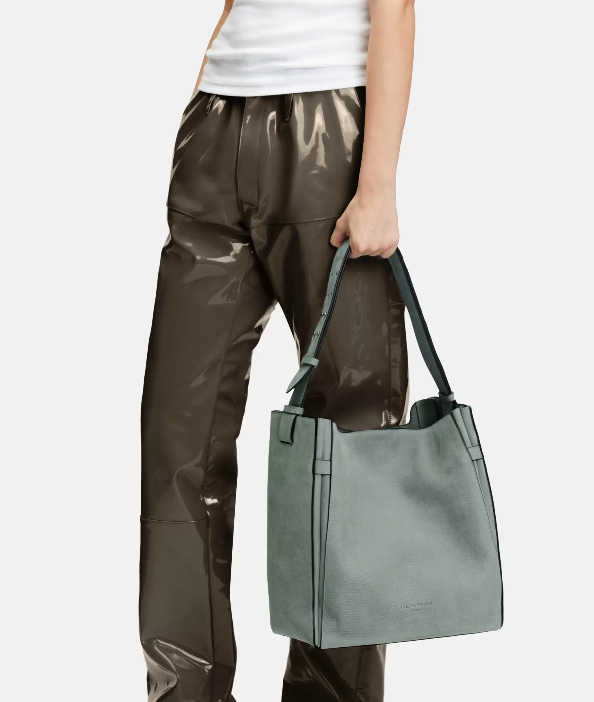 LIEBESKIND BERLIN  Business Bags | Ledertaschen<Hilla Hobo L salbeigrün
