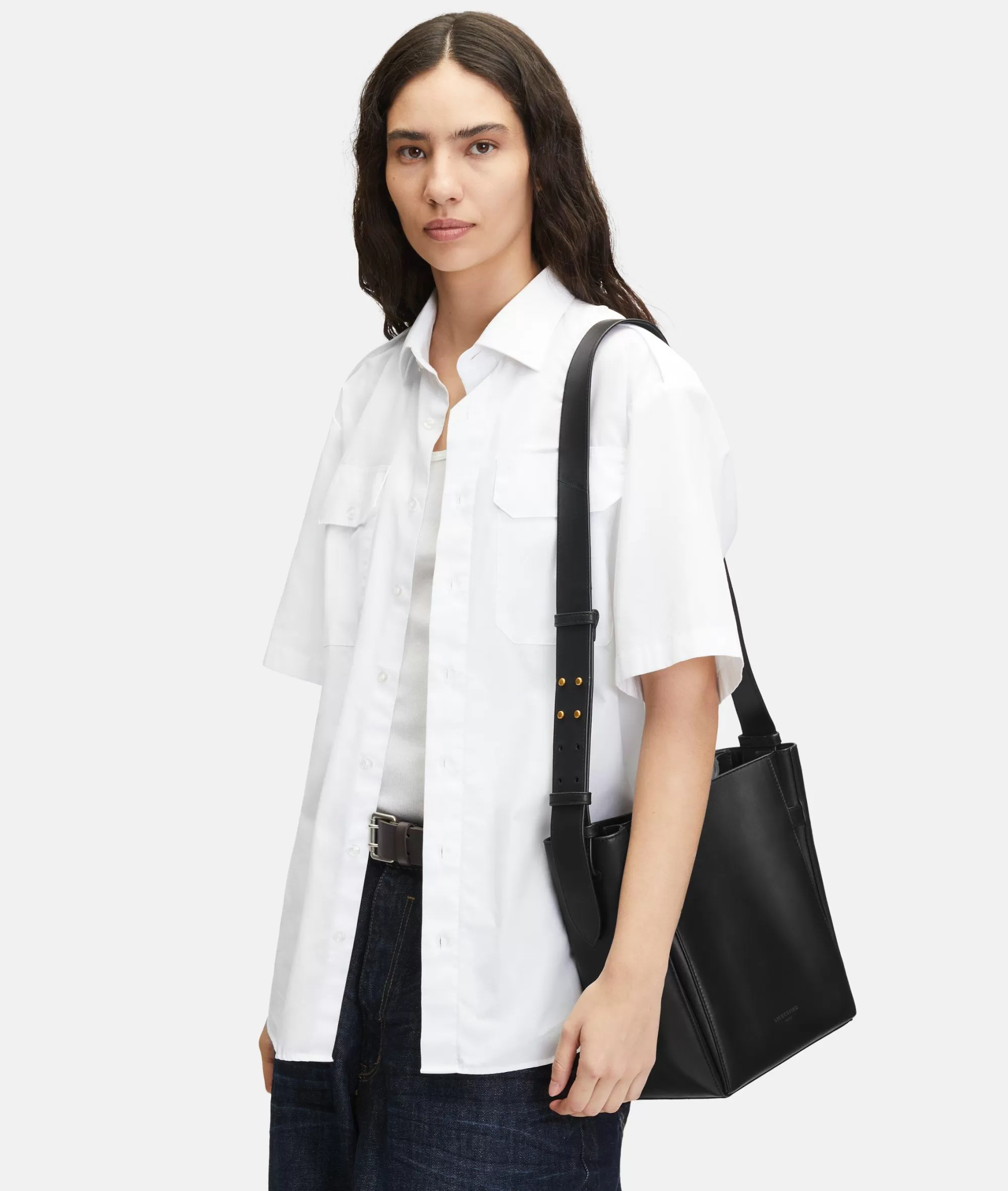LIEBESKIND BERLIN  Business Bags | Ledertaschen<Hilla Hobo M schwarz