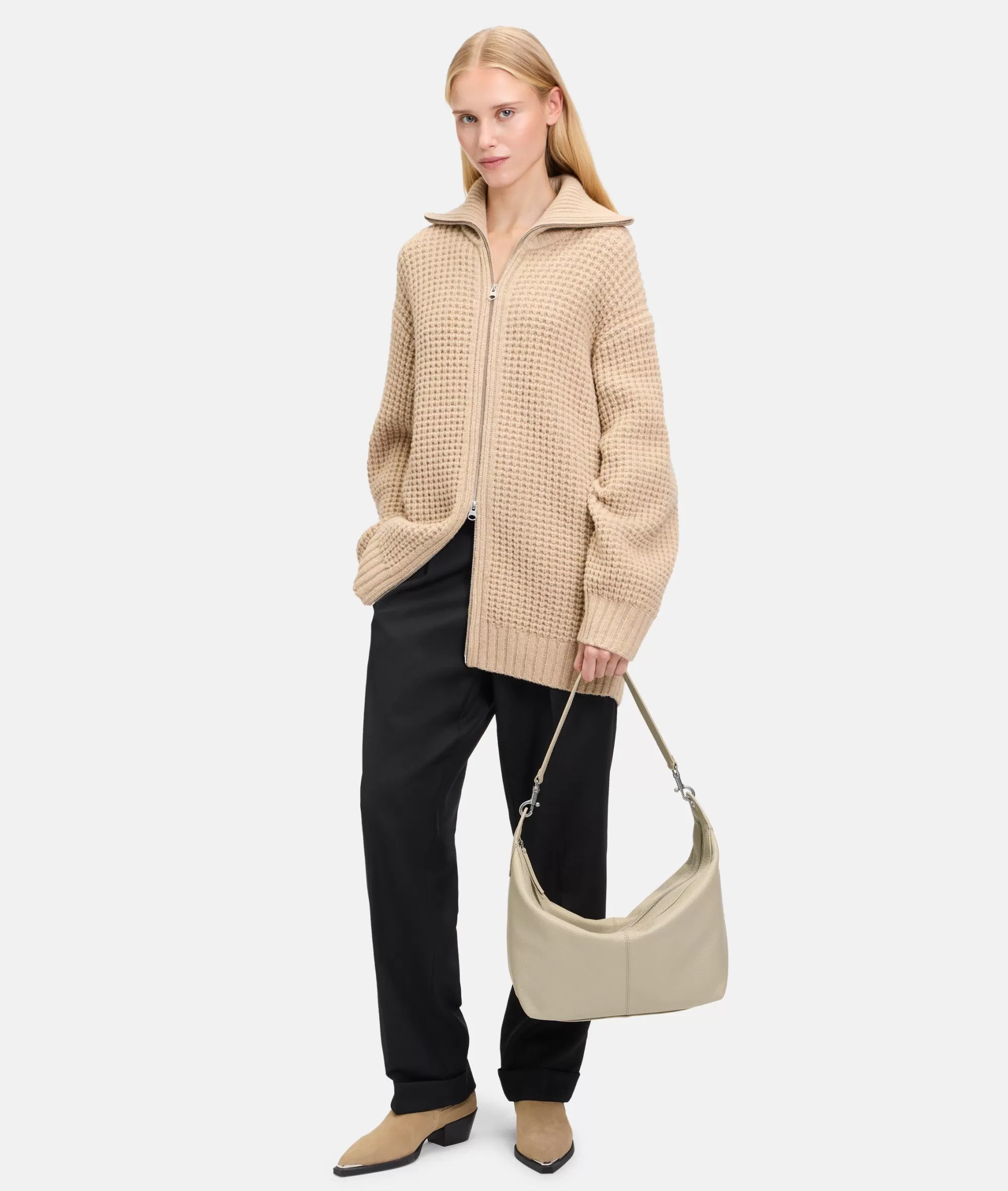 LIEBESKIND BERLIN  Ledertaschen | Schultertaschen<Hobo M beige
