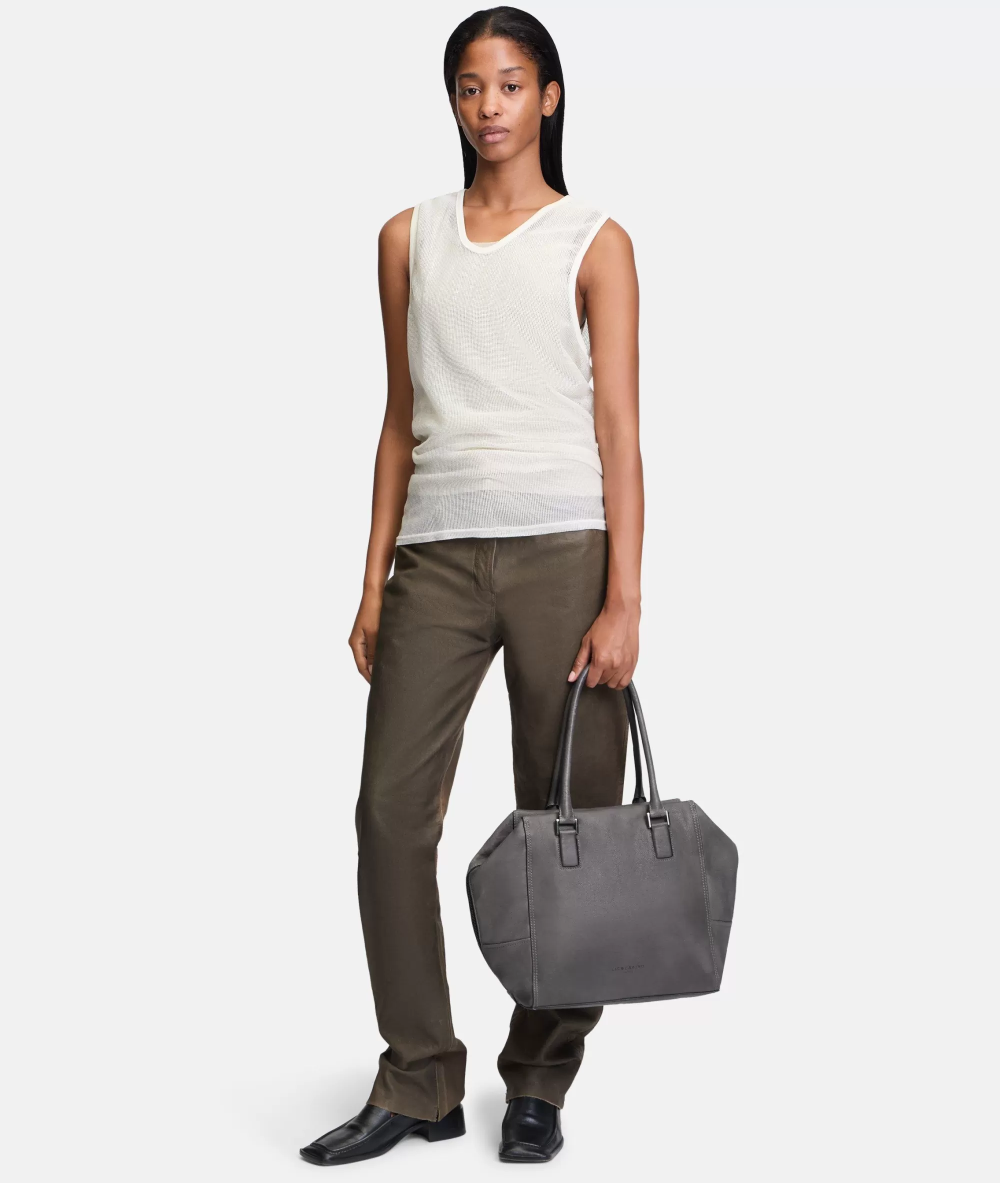 LIEBESKIND BERLIN  Business Bags | Ledertaschen<Kayla Satchel M grau