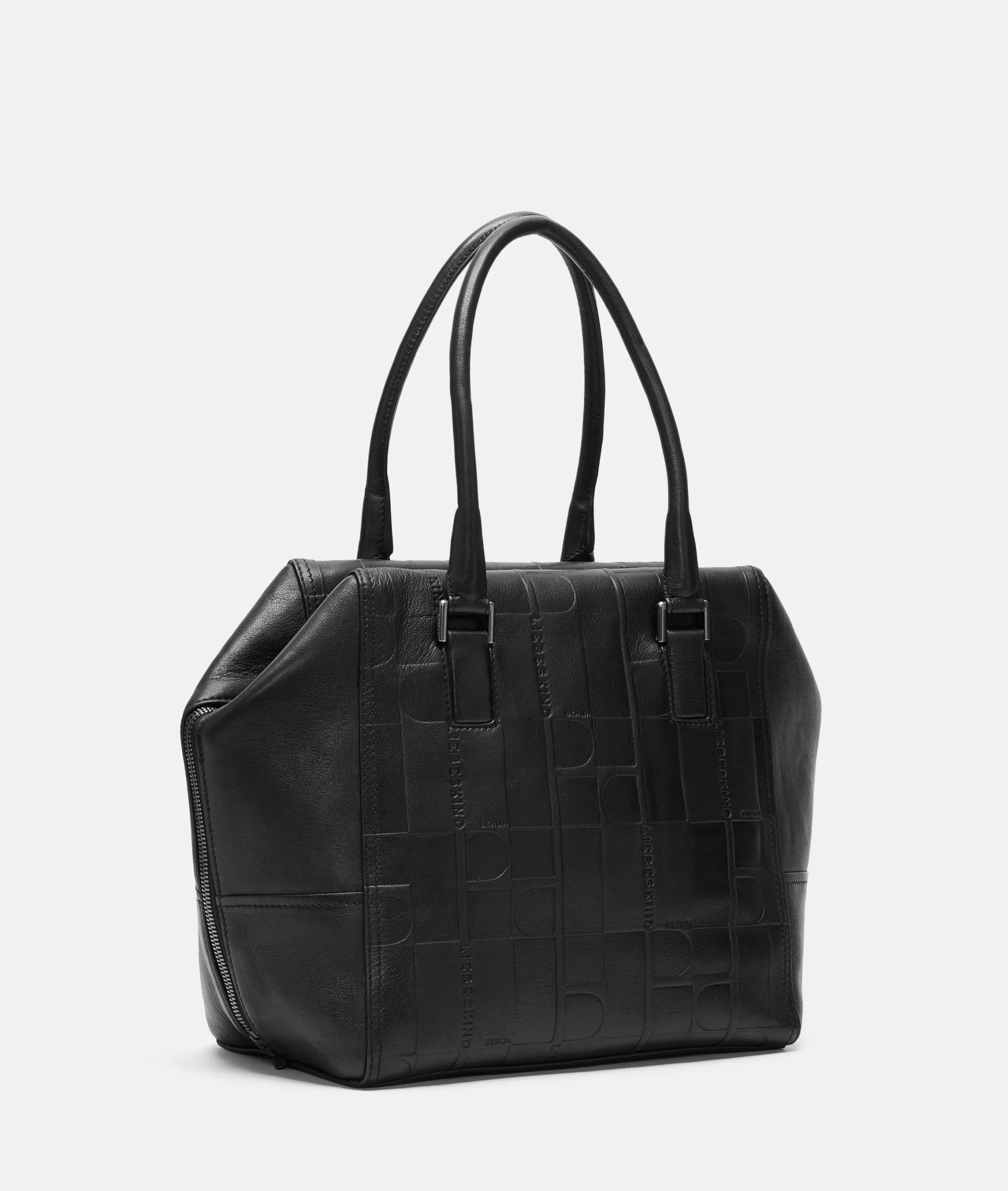 LIEBESKIND BERLIN  Schultertaschen | Ledertaschen<Kayla Satchel M schwarz