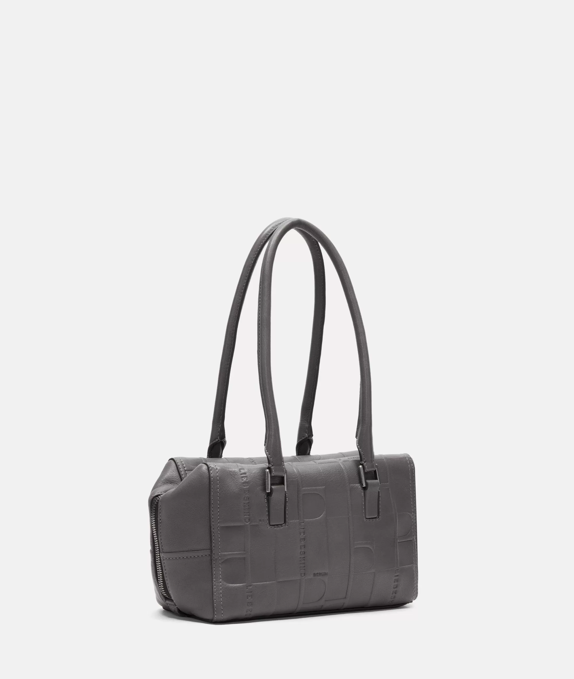 LIEBESKIND BERLIN  Ledertaschen | Schultertaschen<Kayla Satchel S graumeliert