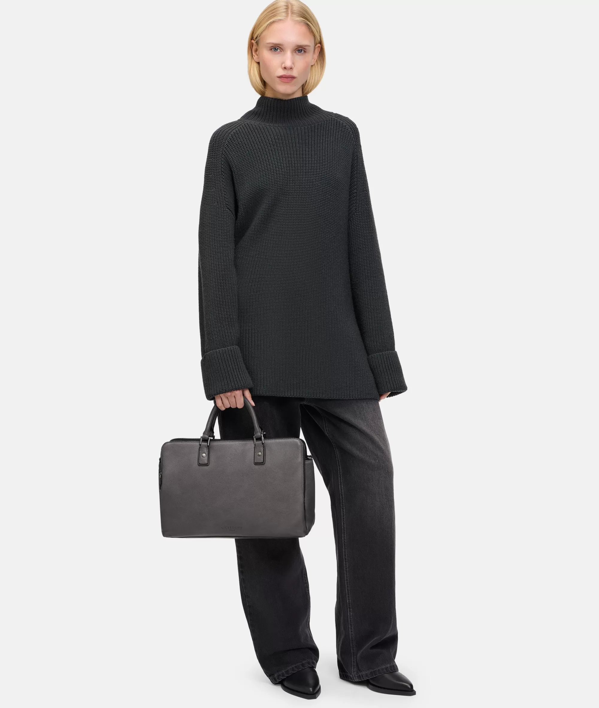 LIEBESKIND BERLIN  Business Bags | Ledertaschen<Koko Satchel M grau