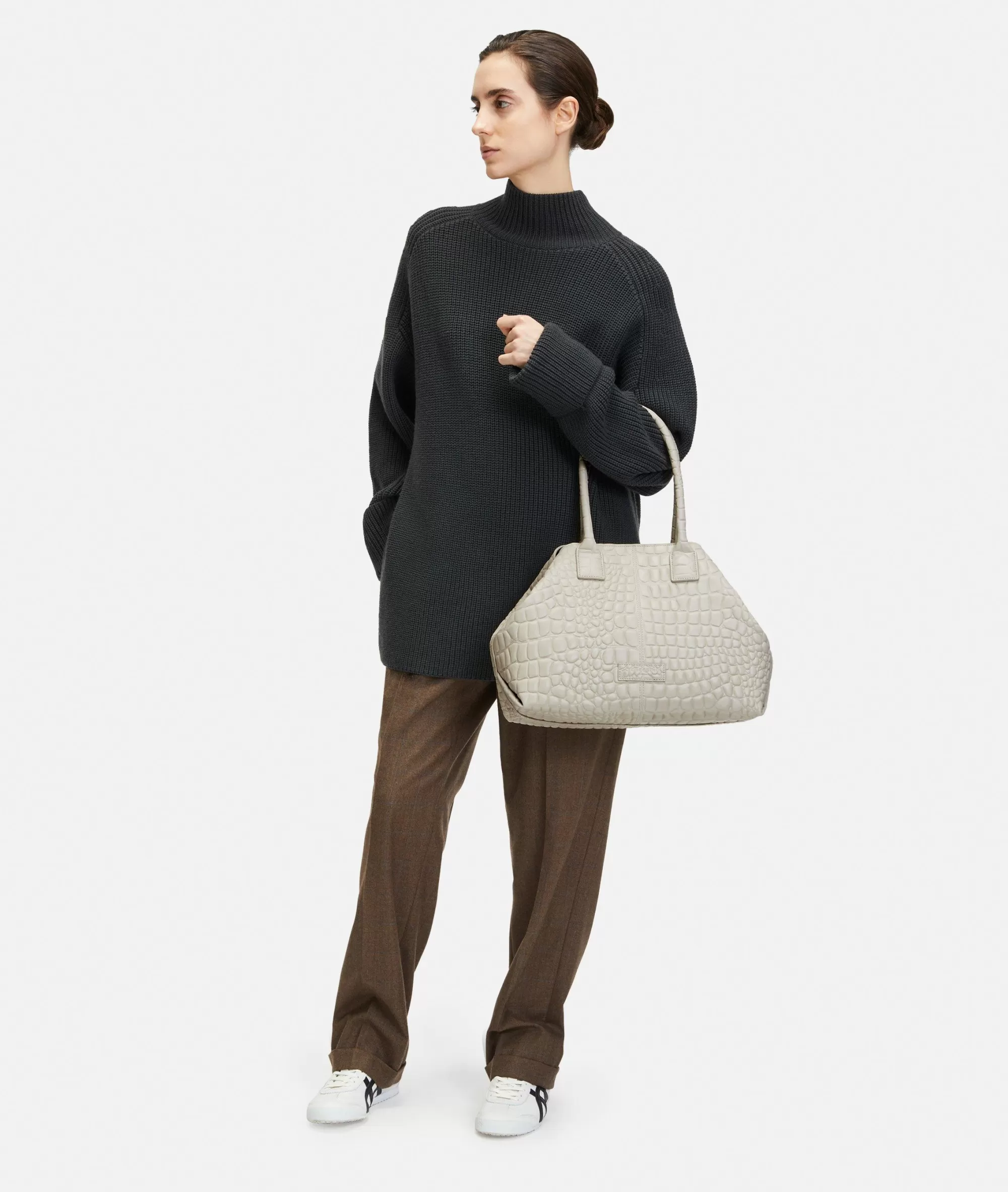LIEBESKIND BERLIN  Ledertaschen | Shopper<Kroko Chelsea Shopper M creme