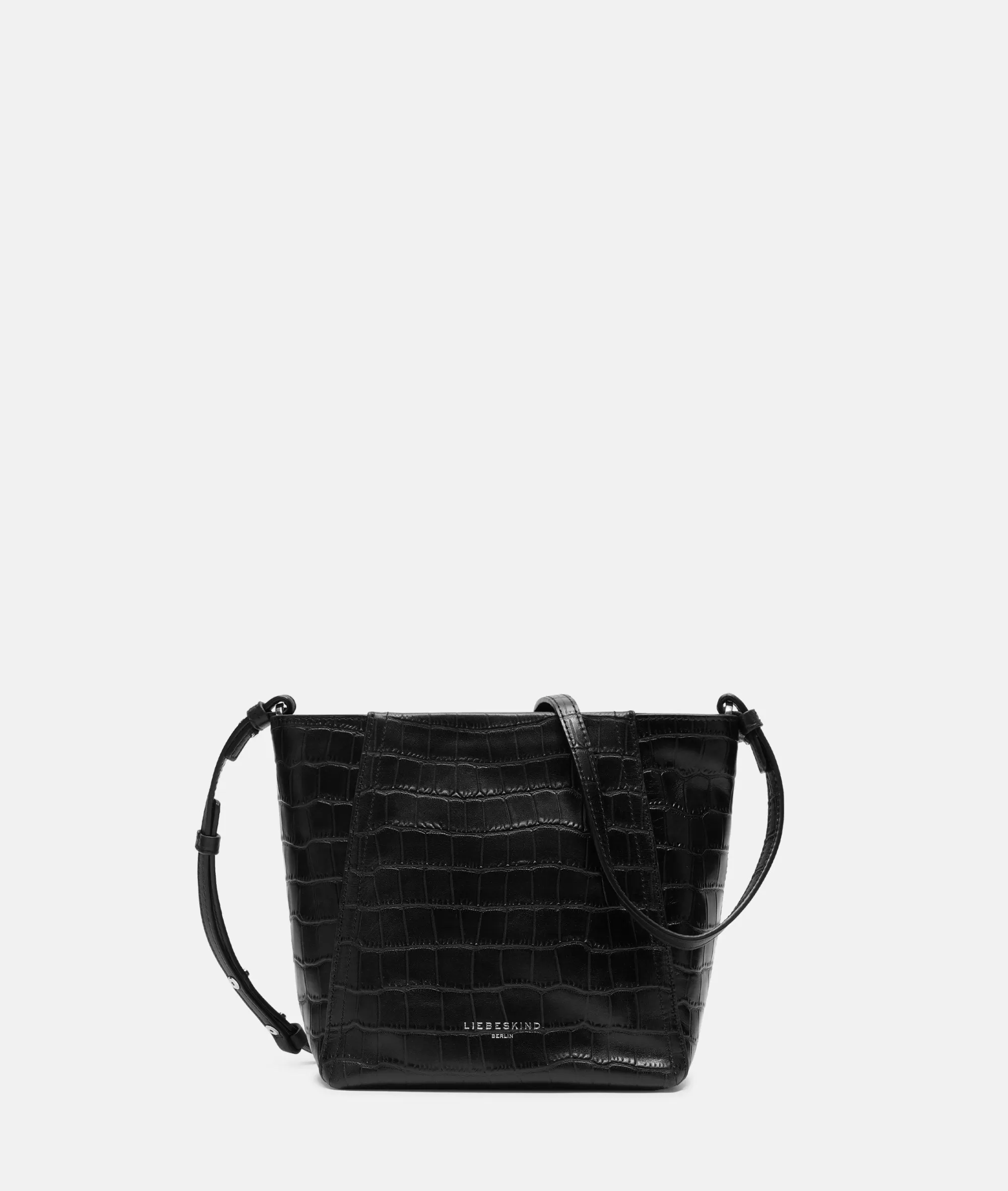 LIEBESKIND BERLIN  Ledertaschen | Schultertaschen<Kroko Chudy Hobo S schwarz