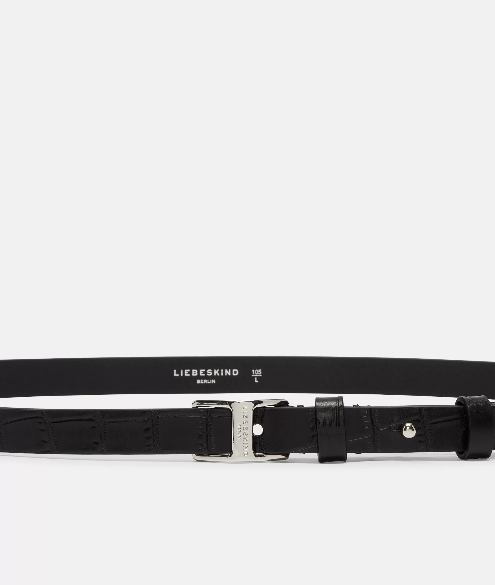 LIEBESKIND BERLIN  Gürtel<Kroko Lora Belt schwarz