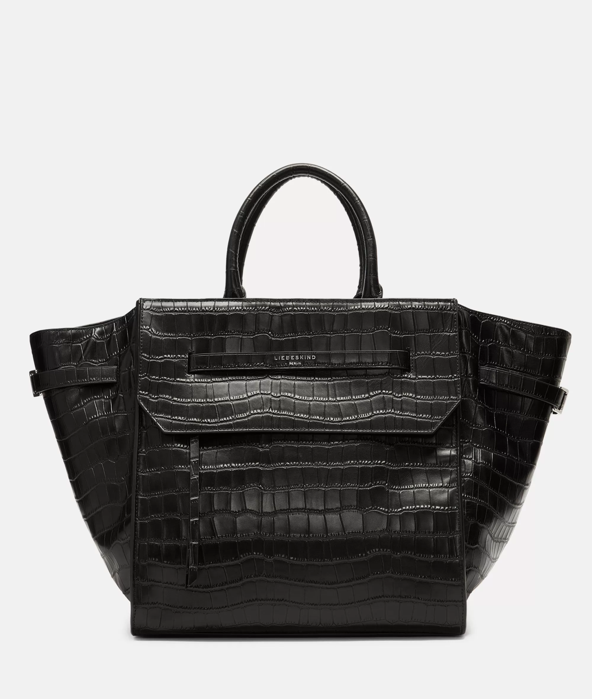 LIEBESKIND BERLIN  Bestseller | Business Bags<Kroko Lora Satchel L schwarz