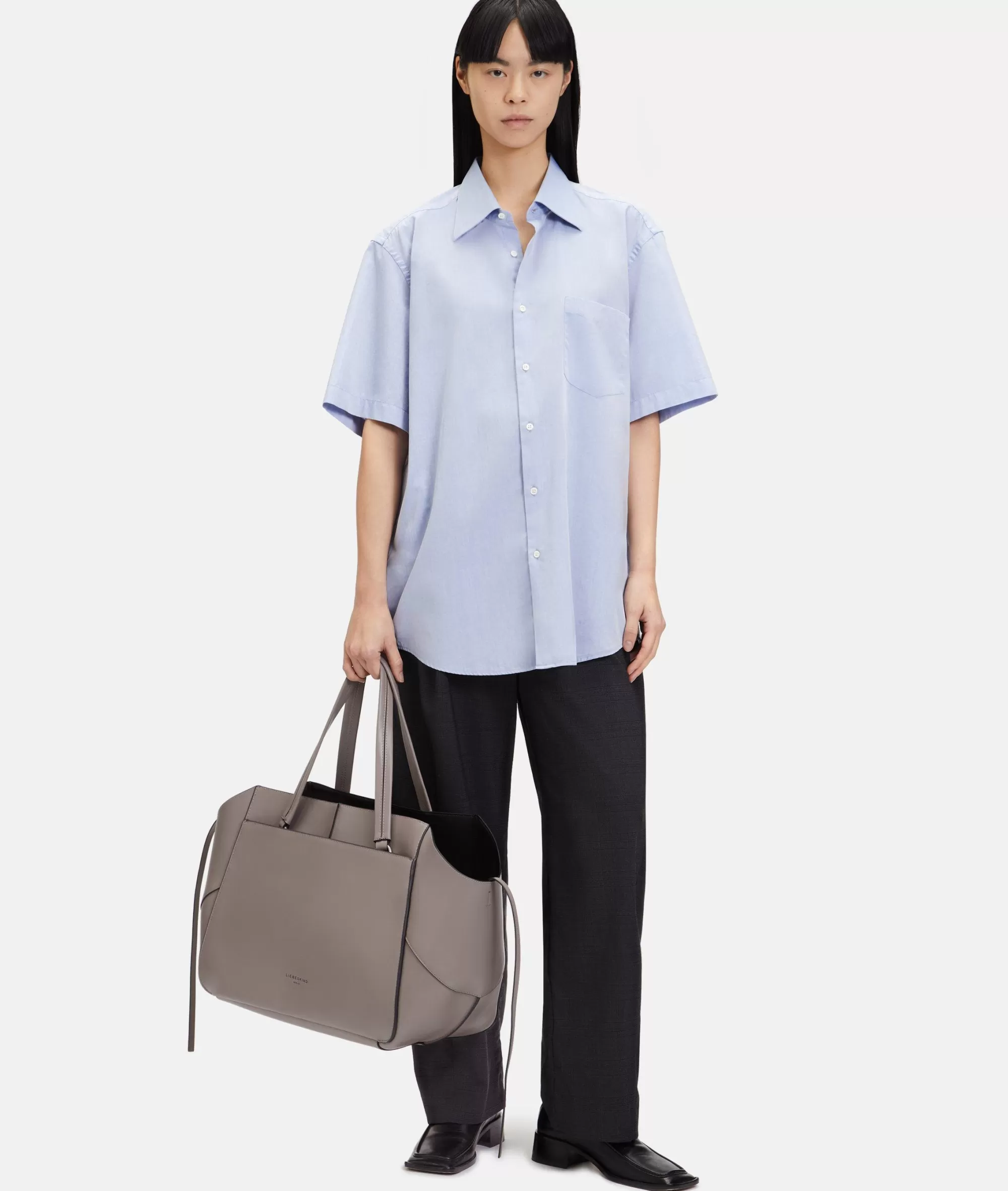 LIEBESKIND BERLIN  Ledertaschen | Schultertaschen<Lilly Satchel XL hellbraun