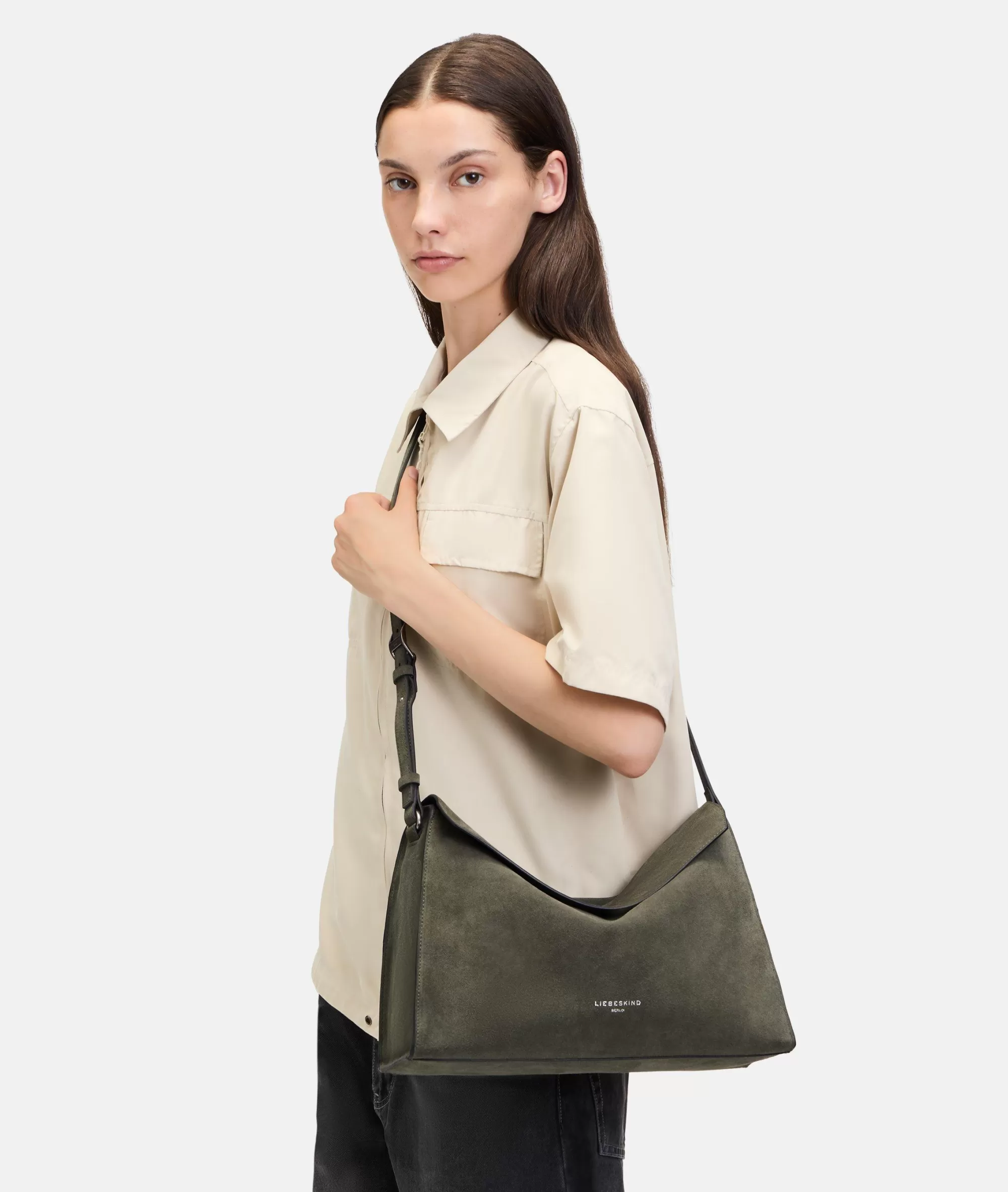 LIEBESKIND BERLIN  Bestseller | Ledertaschen<Lora Crossbody M olivgrün