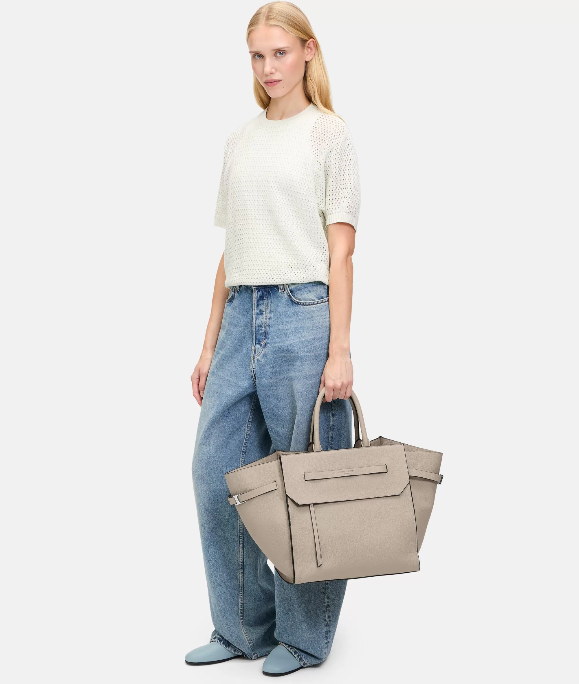 LIEBESKIND BERLIN  Ledertaschen | Handtaschen<Lora Satchel  L beige