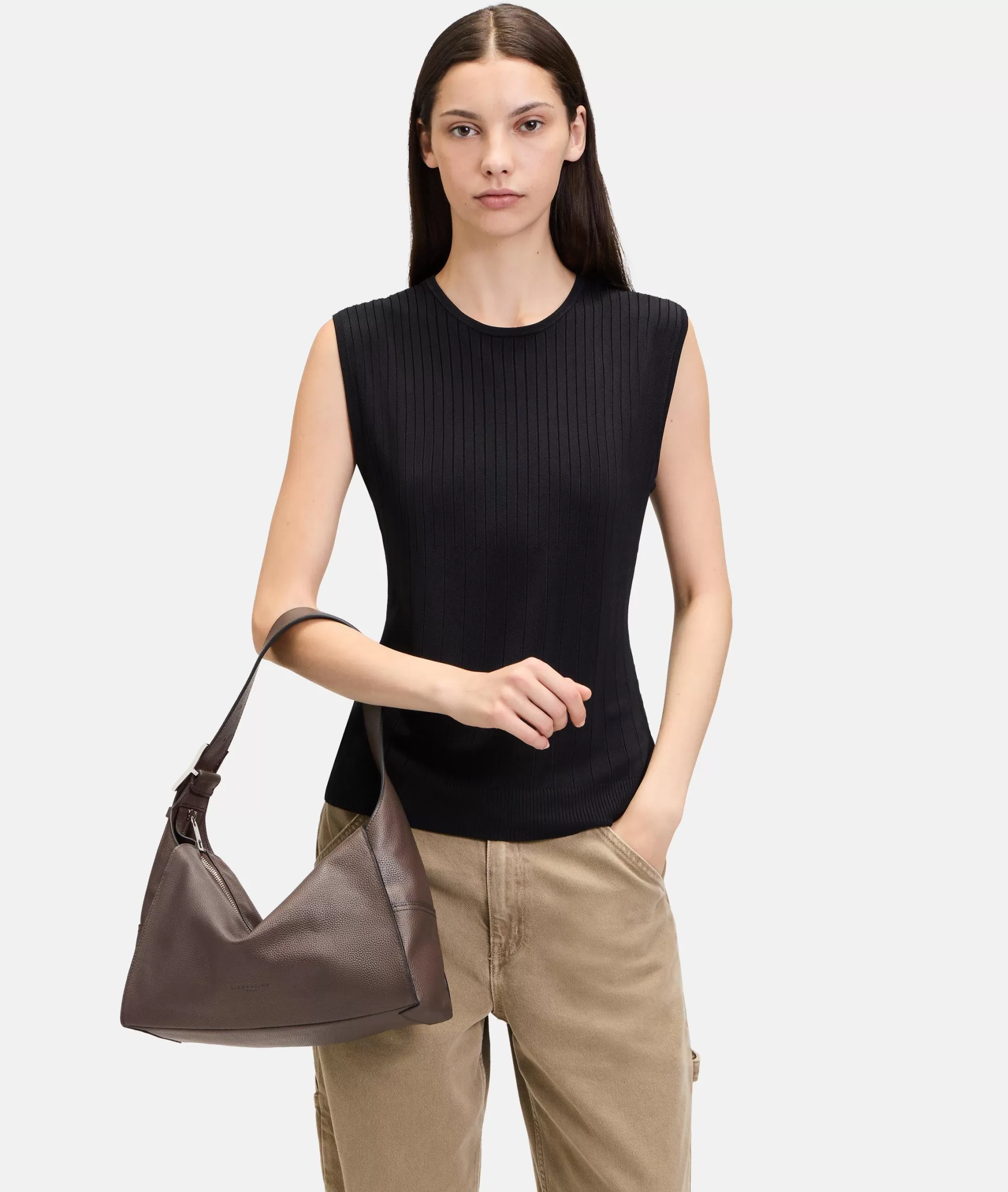 LIEBESKIND BERLIN  Bestseller | Ledertaschen<Lou Hobo M zimt