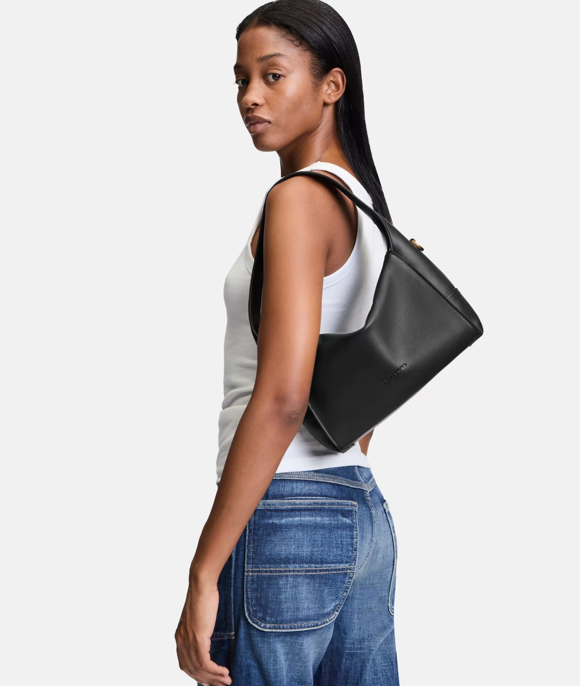LIEBESKIND BERLIN  Ledertaschen | Schultertaschen<Lou Hobo S schwarz