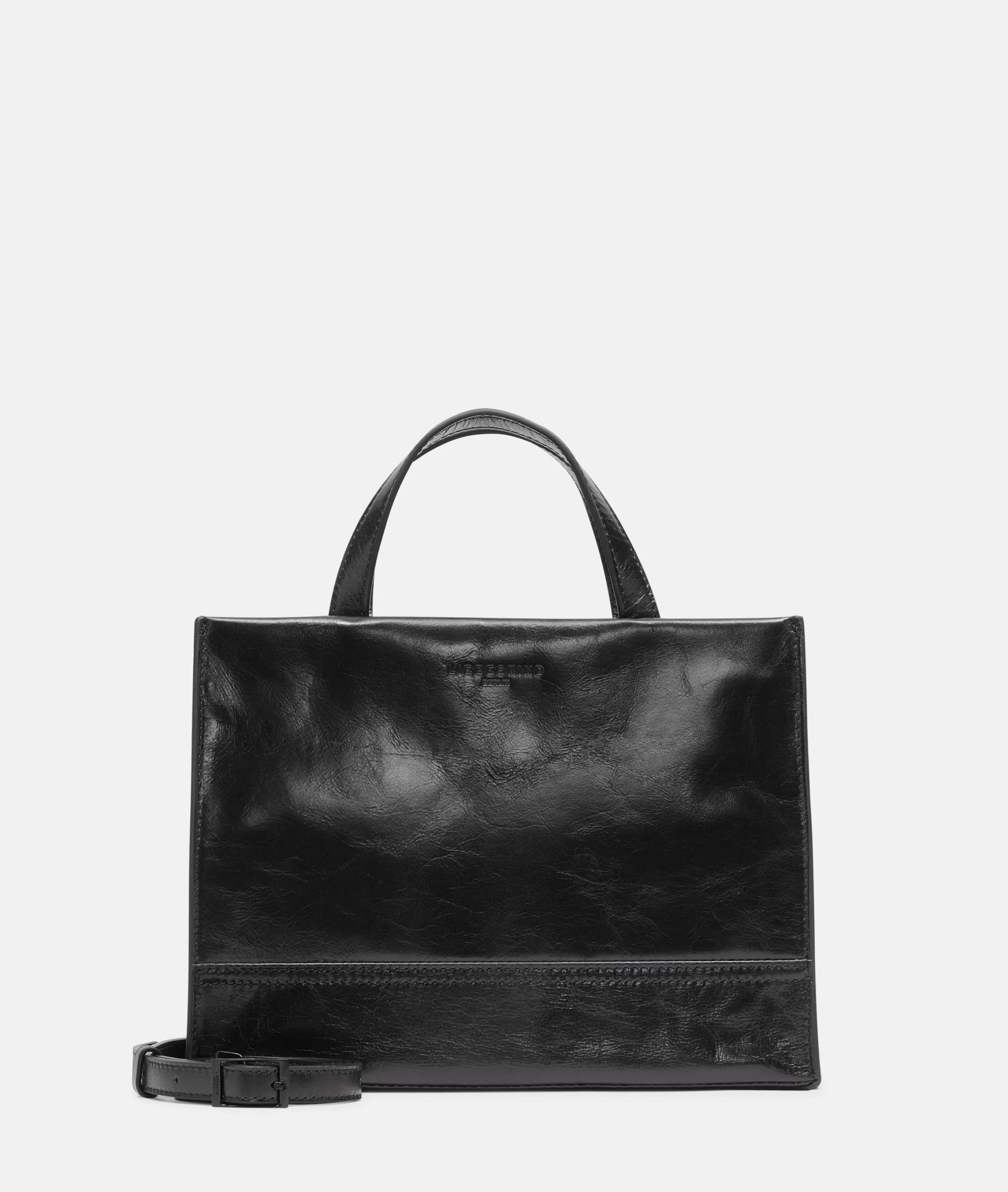 LIEBESKIND BERLIN  Ledertaschen | Schultertaschen<Lou Satchel M schwarz