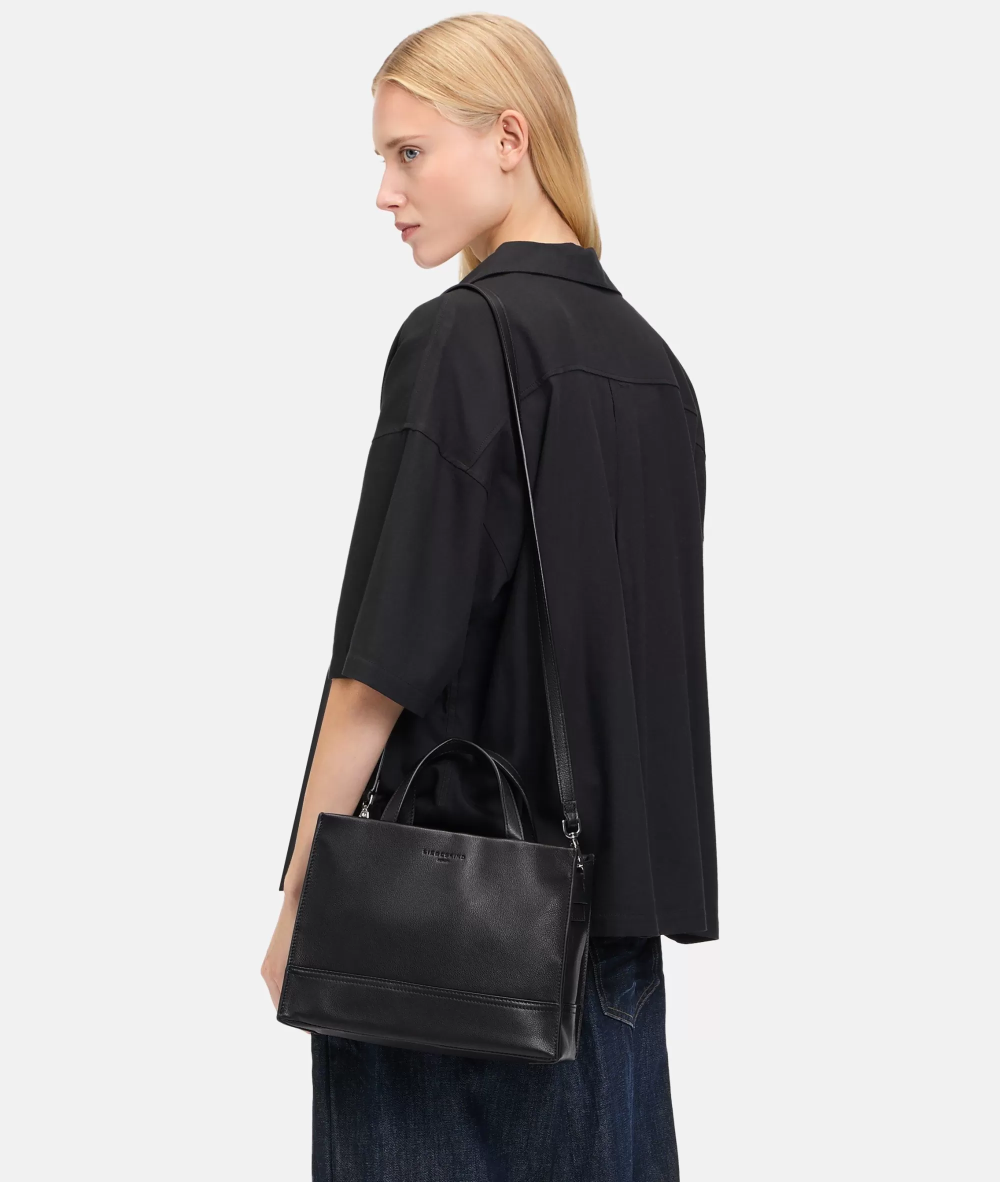 LIEBESKIND BERLIN  Ledertaschen | Handtaschen<Lou Satchel M schwarz