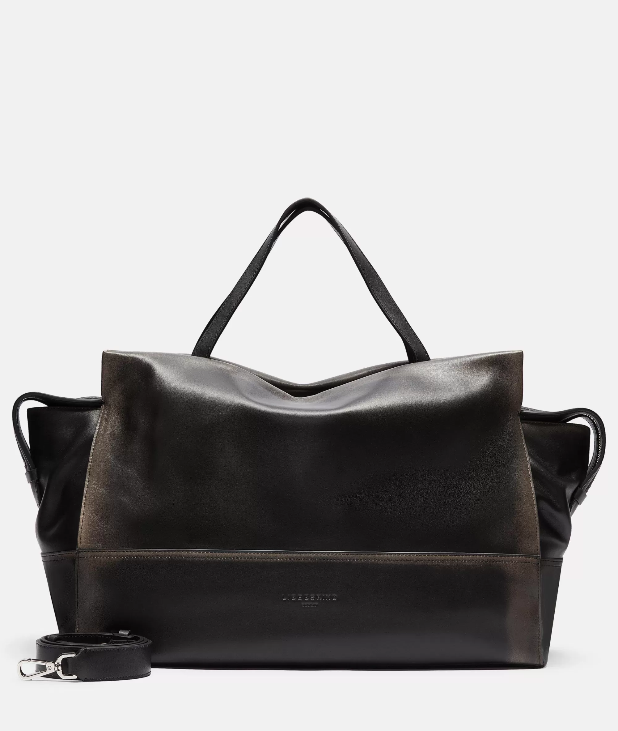 LIEBESKIND BERLIN  Ledertaschen | Schultertaschen<Lou Weekender XL schwarz