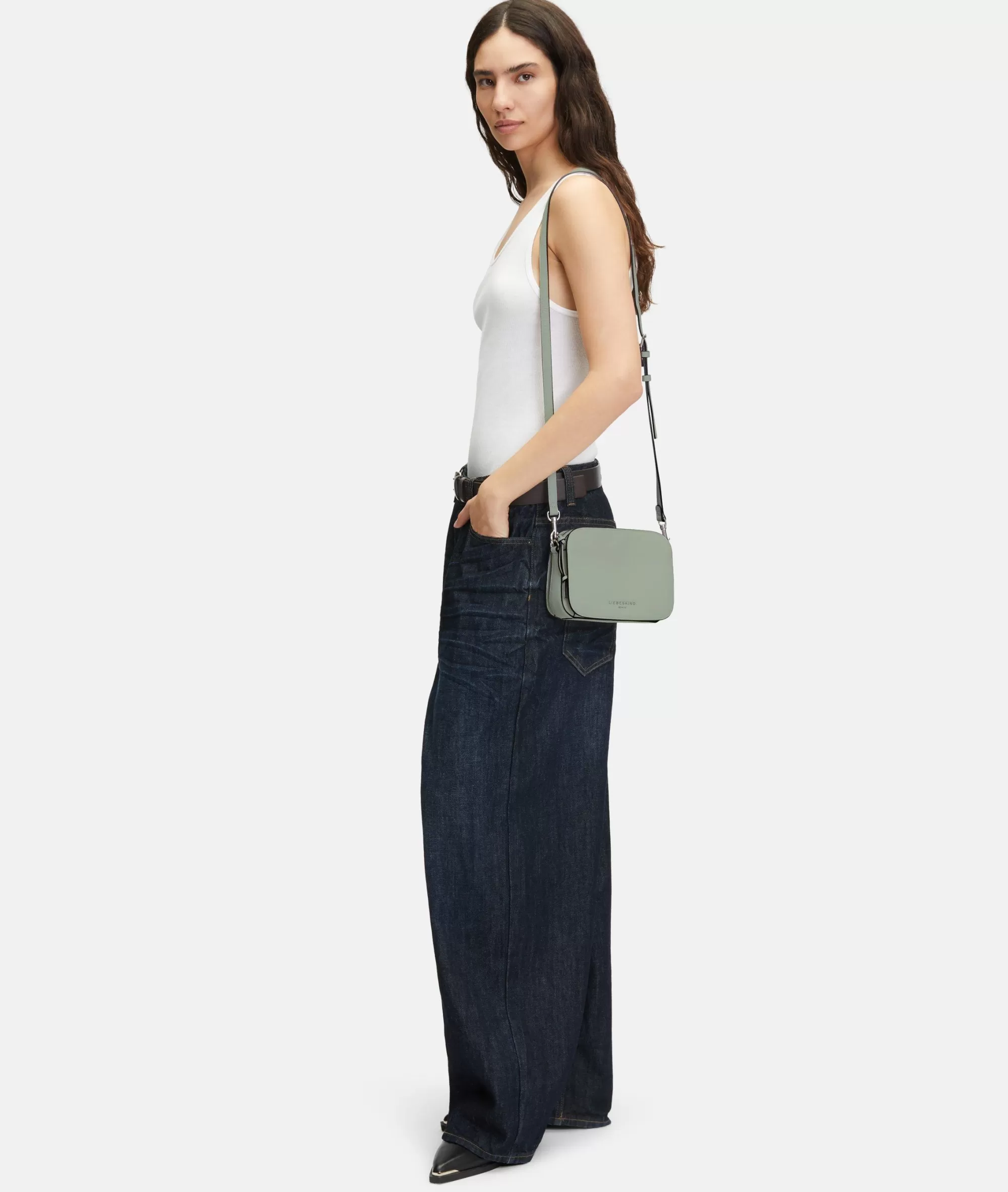 LIEBESKIND BERLIN  Ledertaschen | Umhängetaschen<Luka salbeigrün