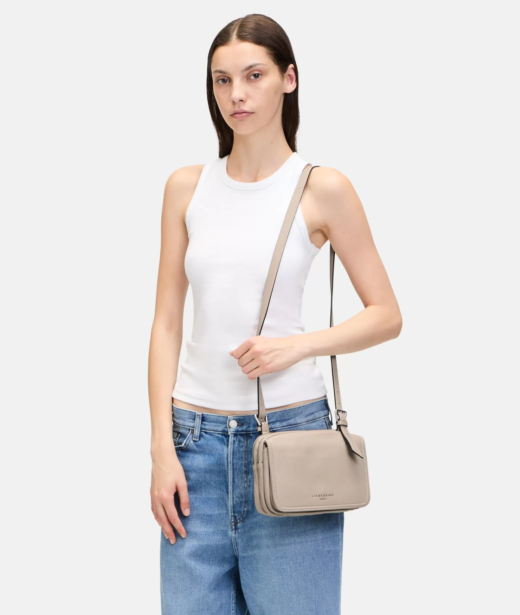 LIEBESKIND BERLIN  Ledertaschen | Umhängetaschen<Mareike Crossbody beige