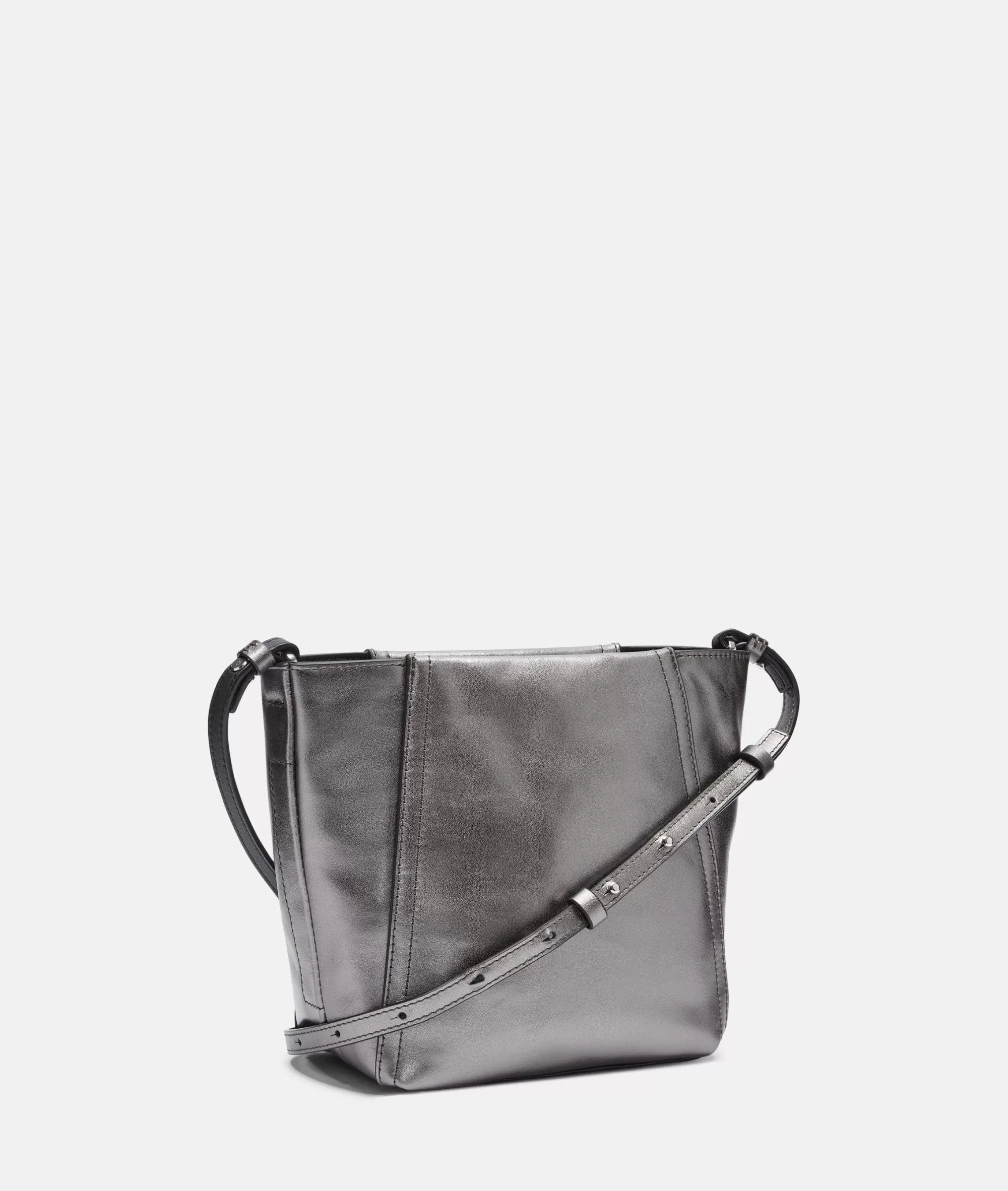 LIEBESKIND BERLIN  Ledertaschen | Schultertaschen<Metallic Chudy Hobo S silber