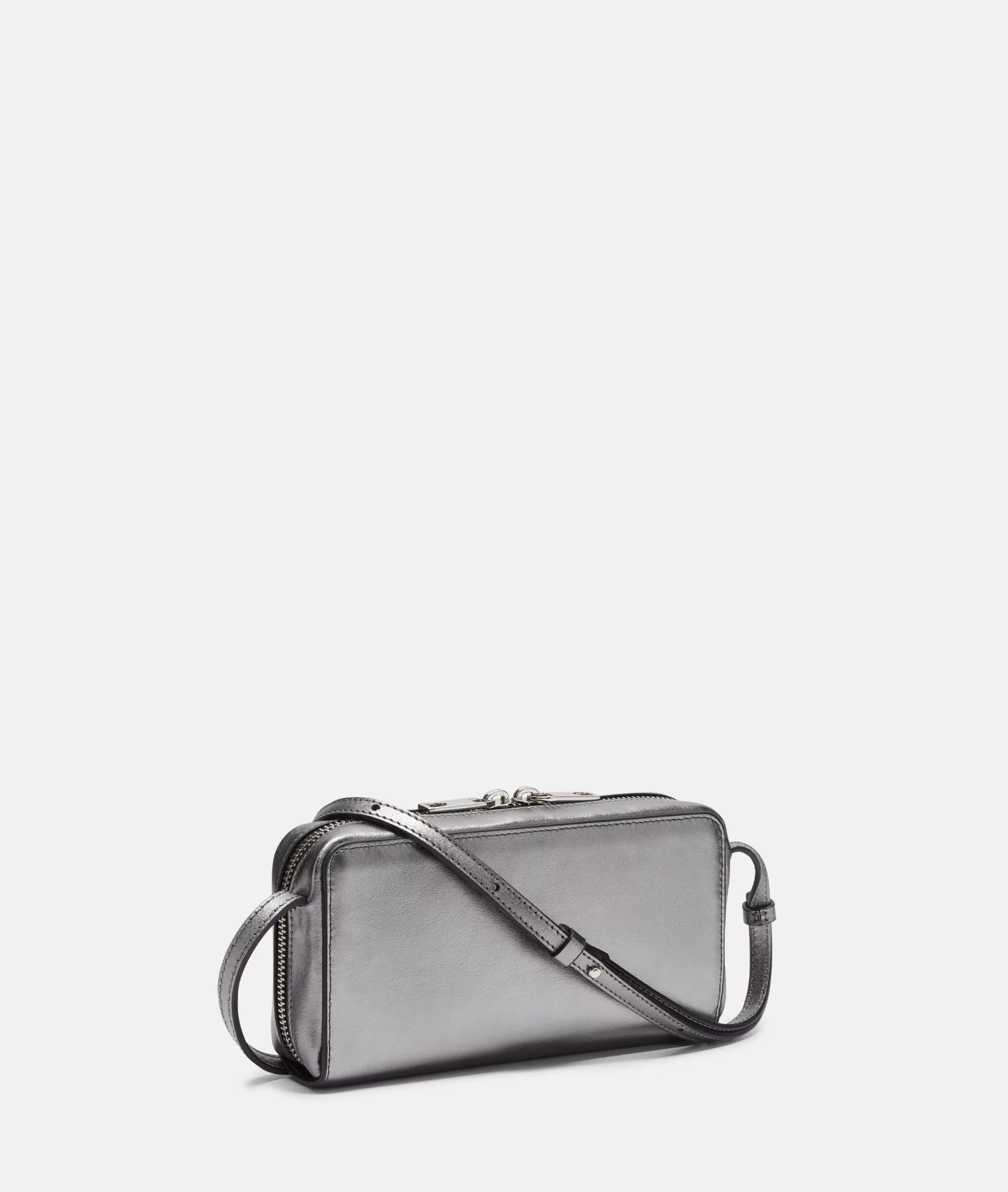 LIEBESKIND BERLIN  Ledertaschen | Umhängetaschen<Metallic Crossbody XS silber