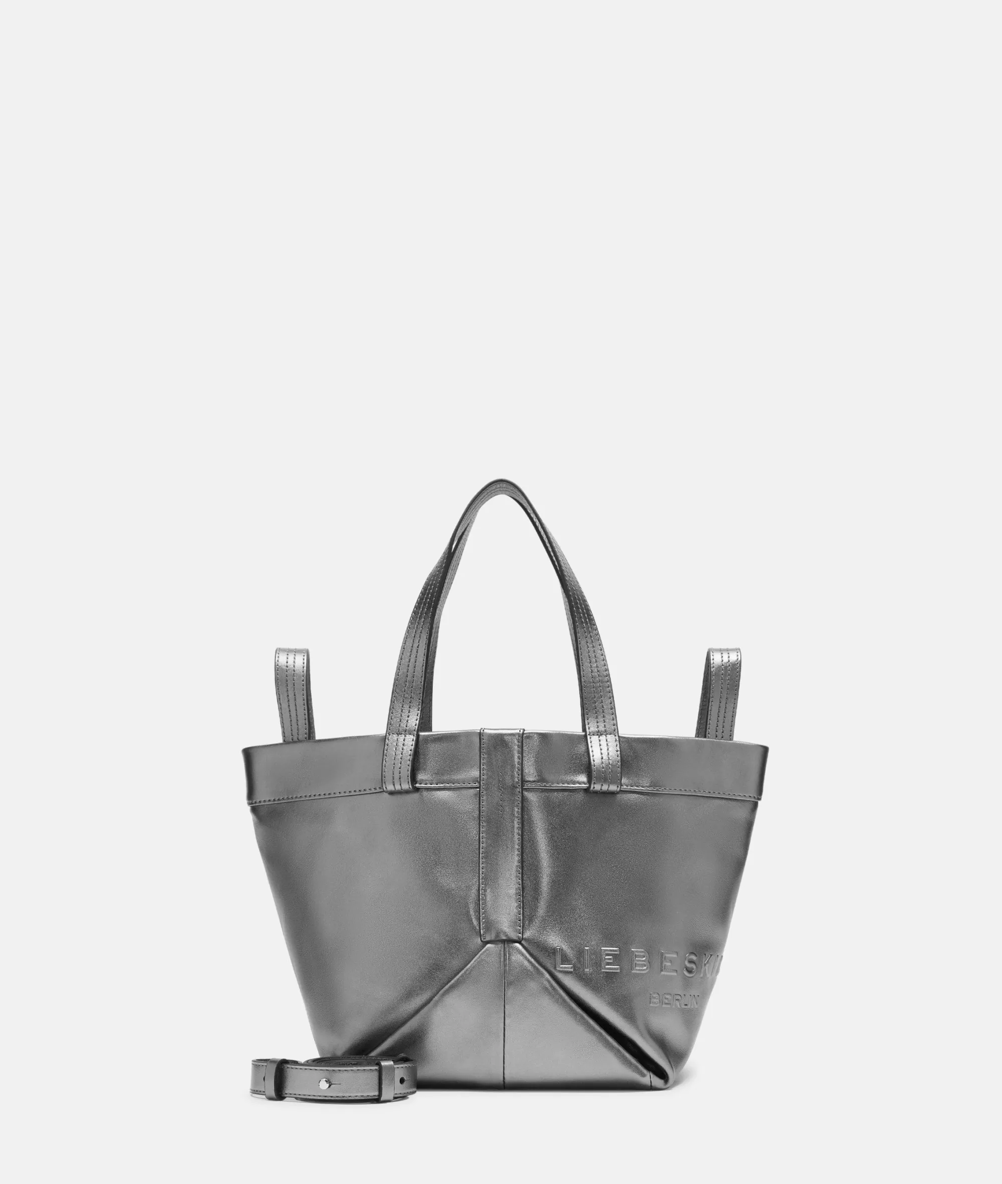 LIEBESKIND BERLIN  Ledertaschen | Shopper<Metallic Elvira Shopper S silber