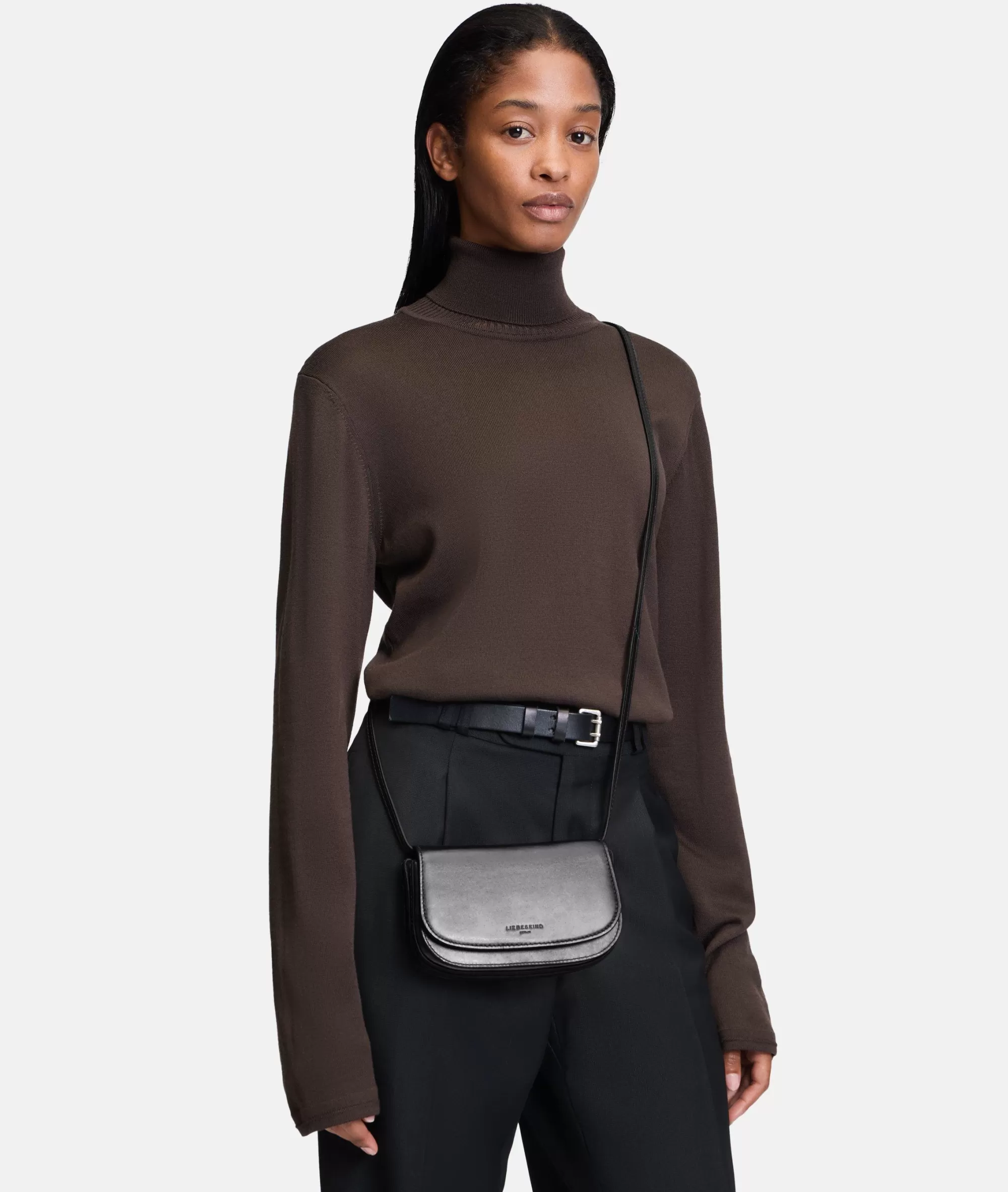 LIEBESKIND BERLIN  Ledertaschen | Umhängetaschen<Metallic Ezra Crossbody XS silber